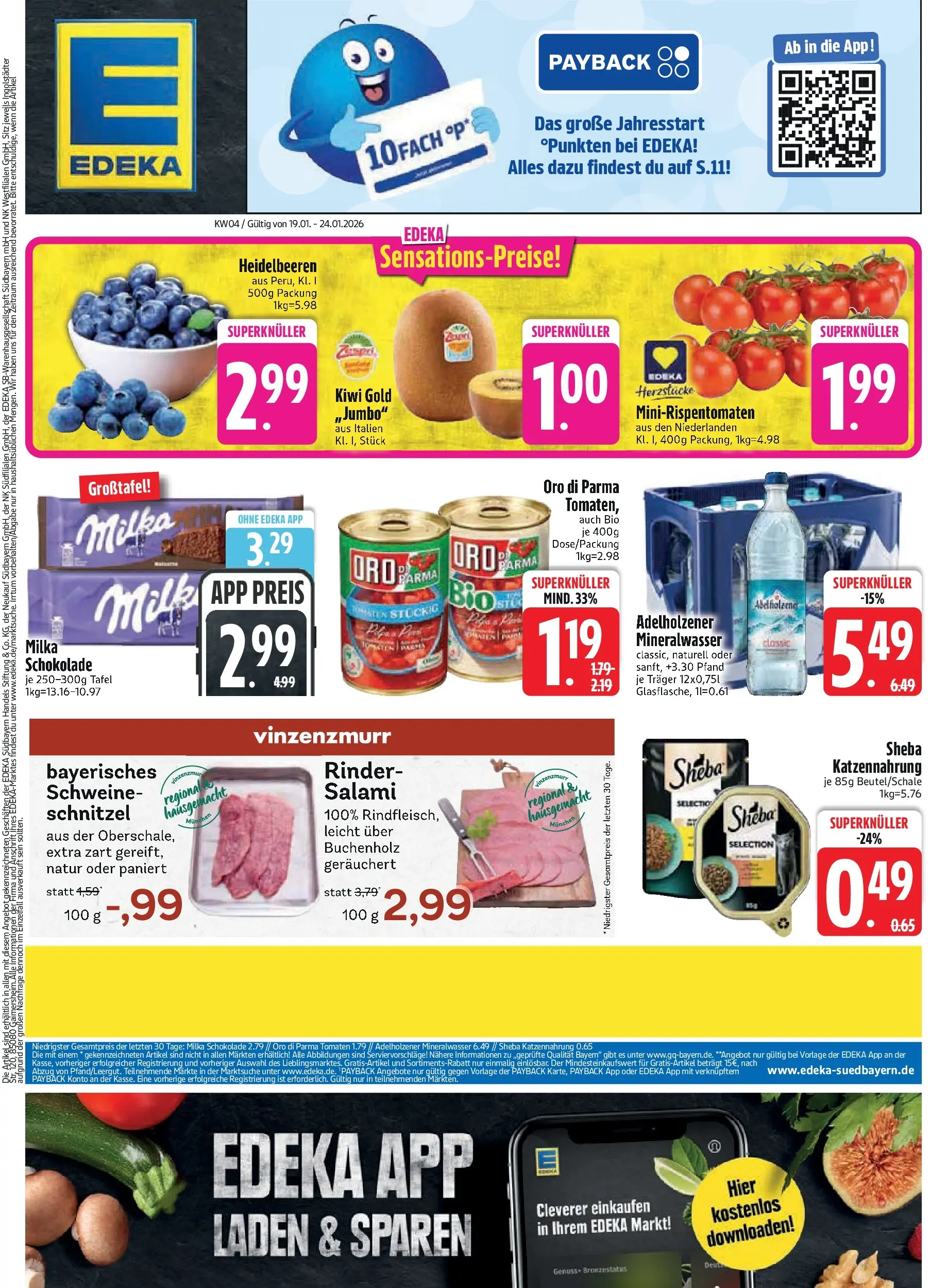 Edeka prospekt München	 (ab 18.01.2026) » Angebote Online | Seite: 3 | Produkte: Sheba, Schokolade, Oro di parma, Heidelbeeren