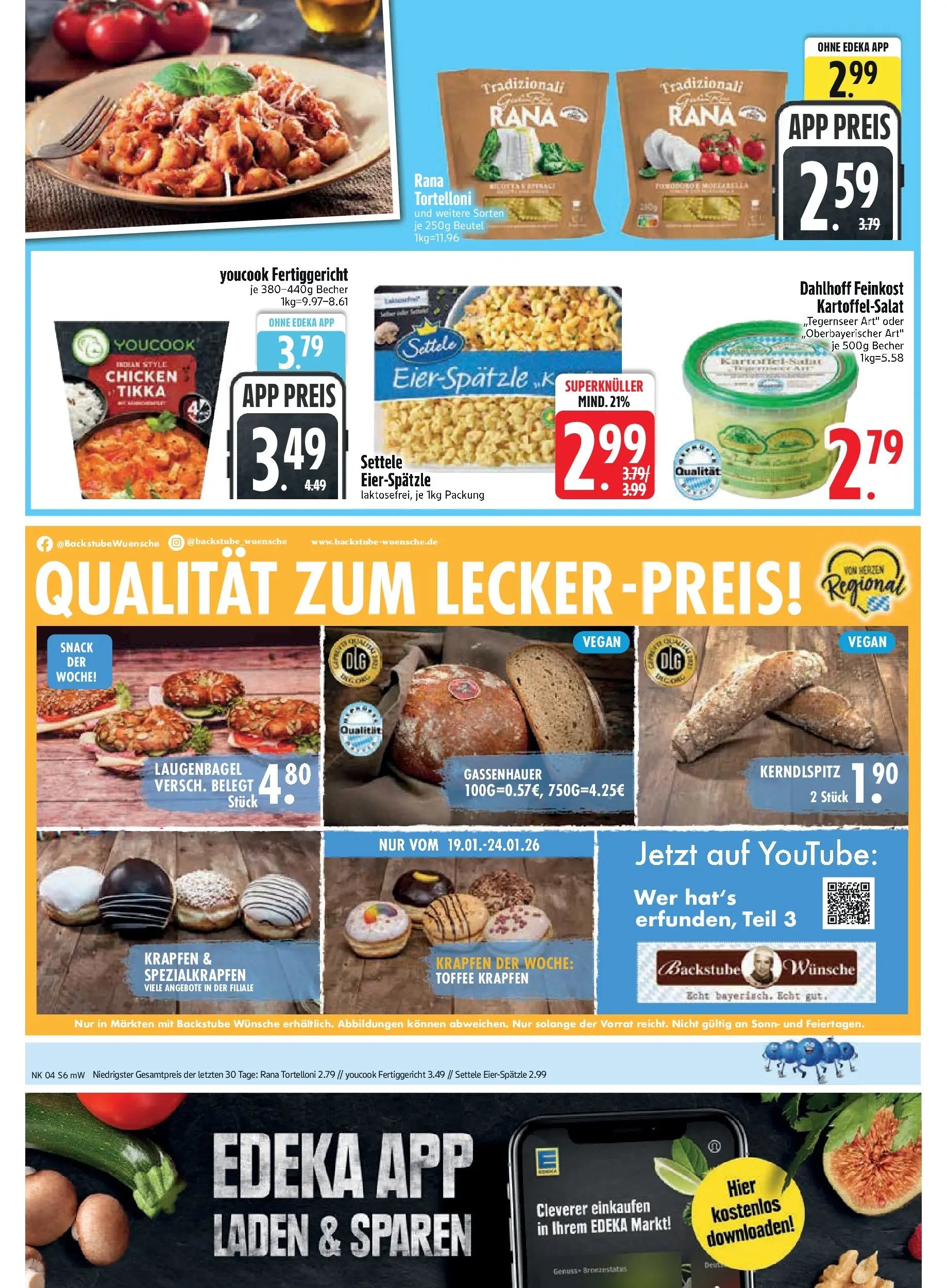 Edeka prospekt Regensburg	 (ab 18.01.2026) » Angebote Online | Seite: 8 | Produkte: Youcook, Donuts, Salat