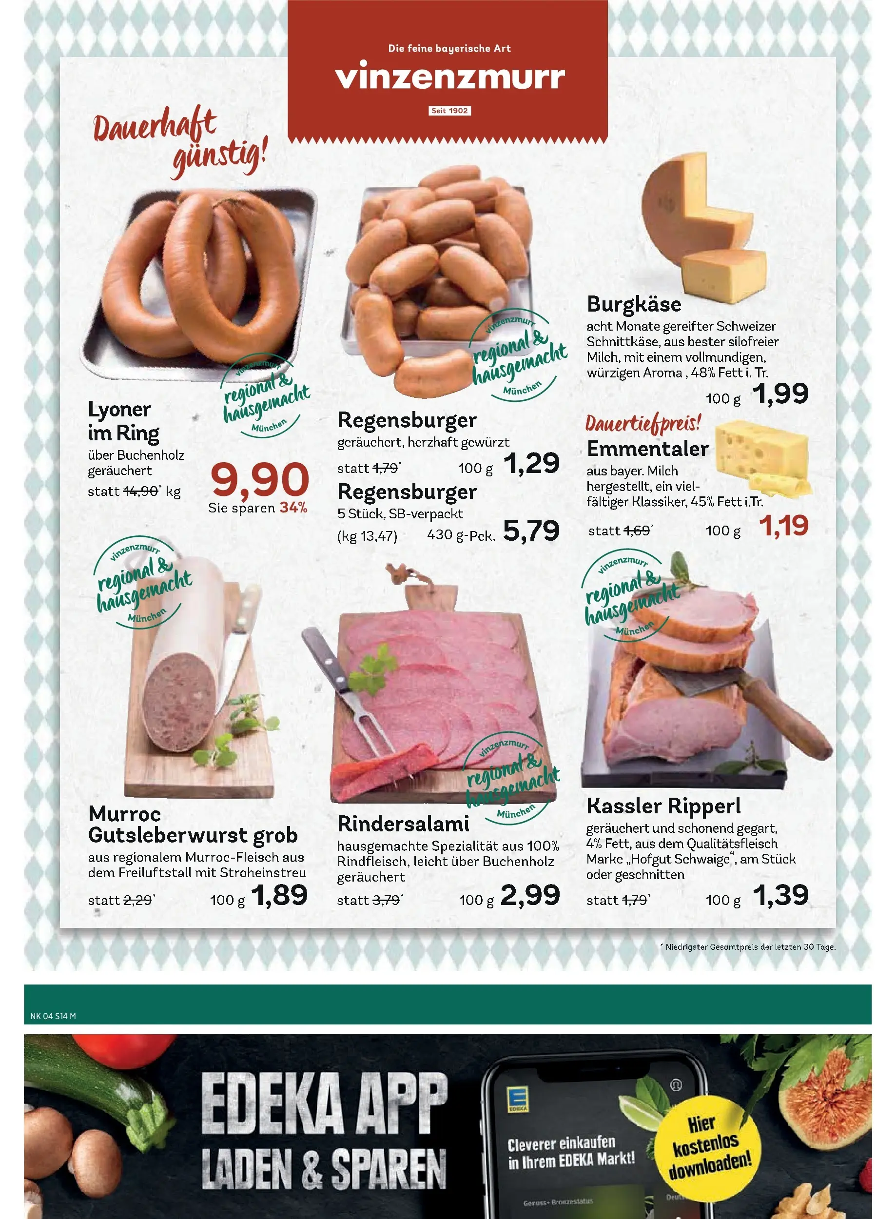 Edeka prospekt München	 (ab 18.01.2026) » Angebote Online | Seite: 16 | Produkte: Milch, Salami