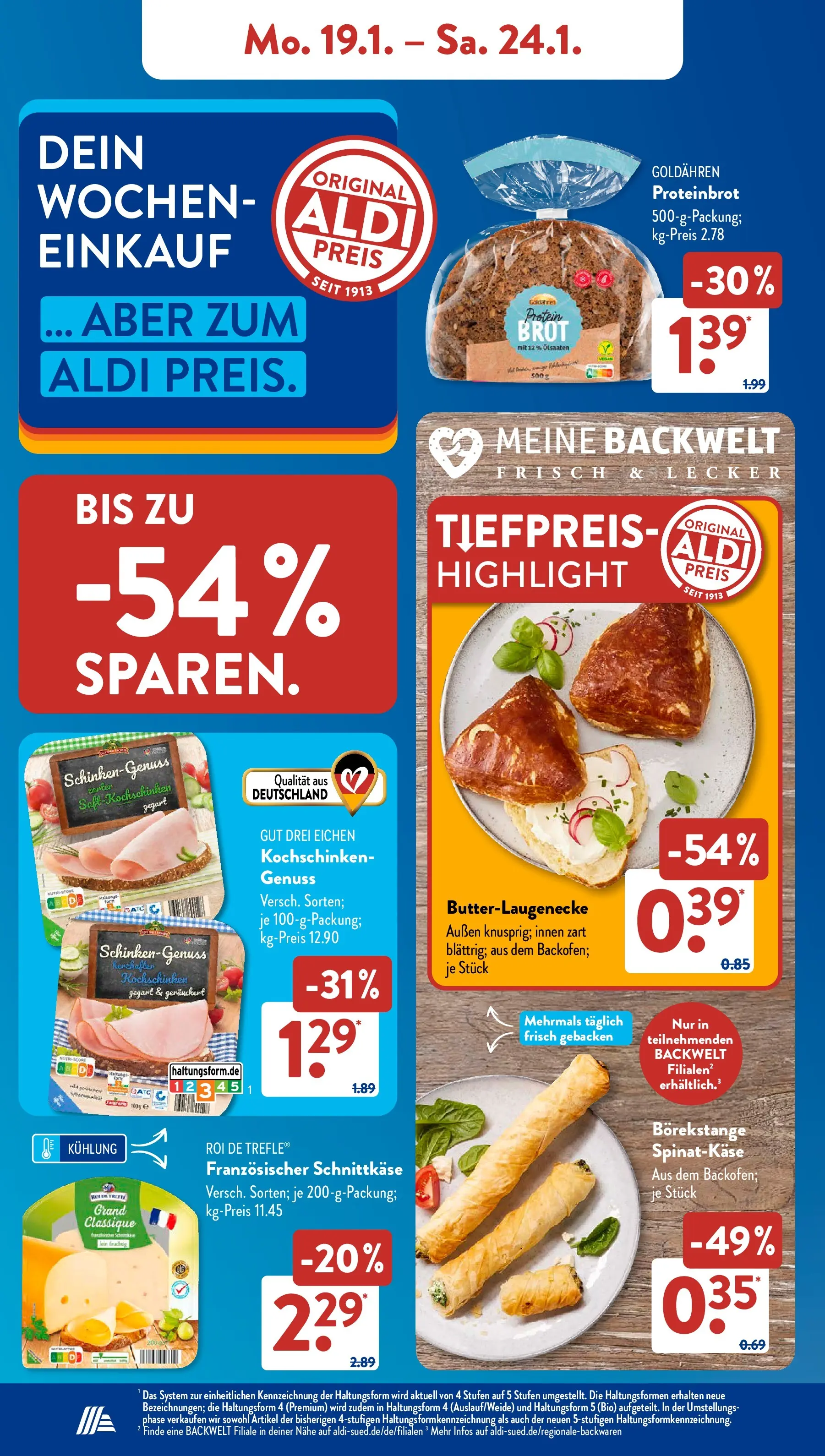 Aldi Süd Prospekt 	 (ab 19.01.2026) zum Blättern | Seite: 8 | Produkte: Brot