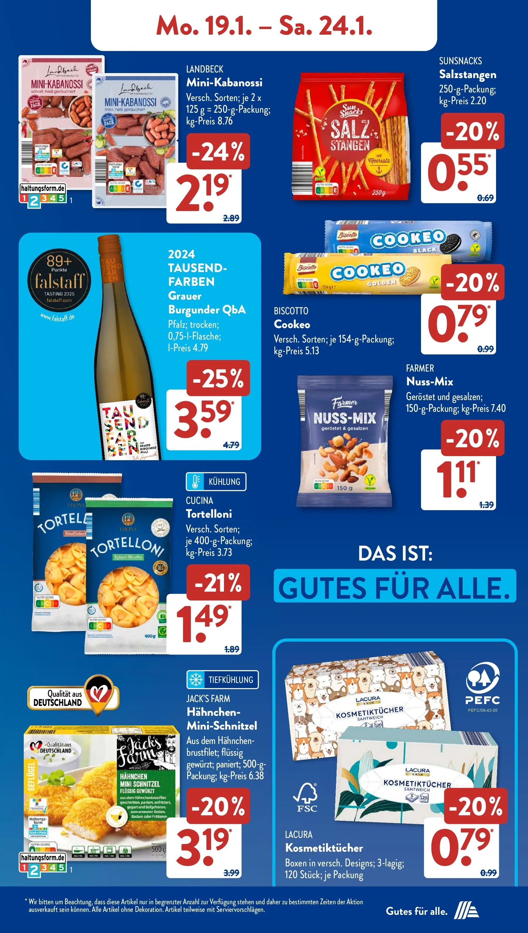 Aldi Süd Prospekt 	 (ab 19.01.2026) zum Blättern | Seite: 9 | Produkte: Hahnchen, Schnitzel, Salz