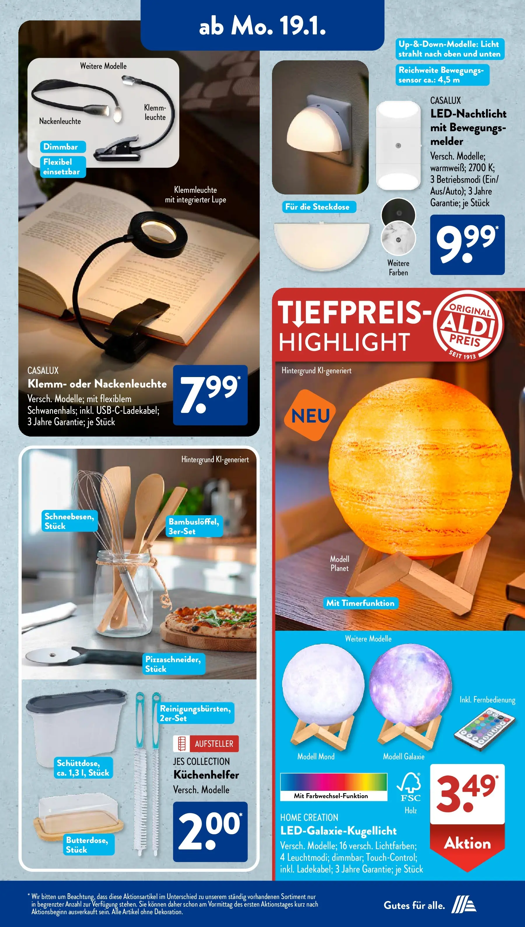 Aldi Süd Prospekt 	 (ab 19.01.2026) zum Blättern | Seite: 13 | Produkte: Steckdose, Home creation