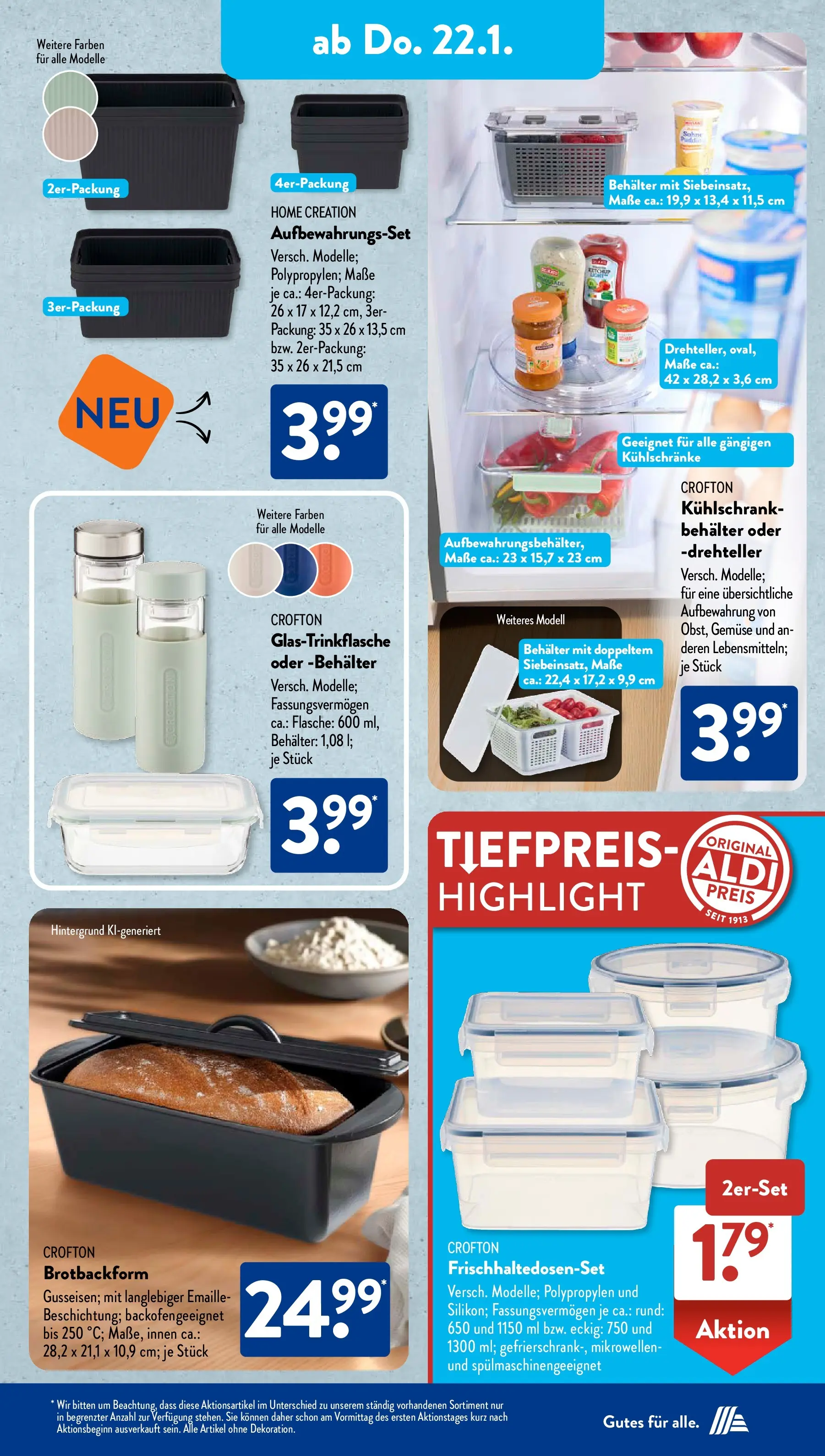 Aldi Süd Prospekt 	 (ab 19.01.2026) zum Blättern | Seite: 19 | Produkte: Kühlschrank, Gemüse, Ketchup, Home creation