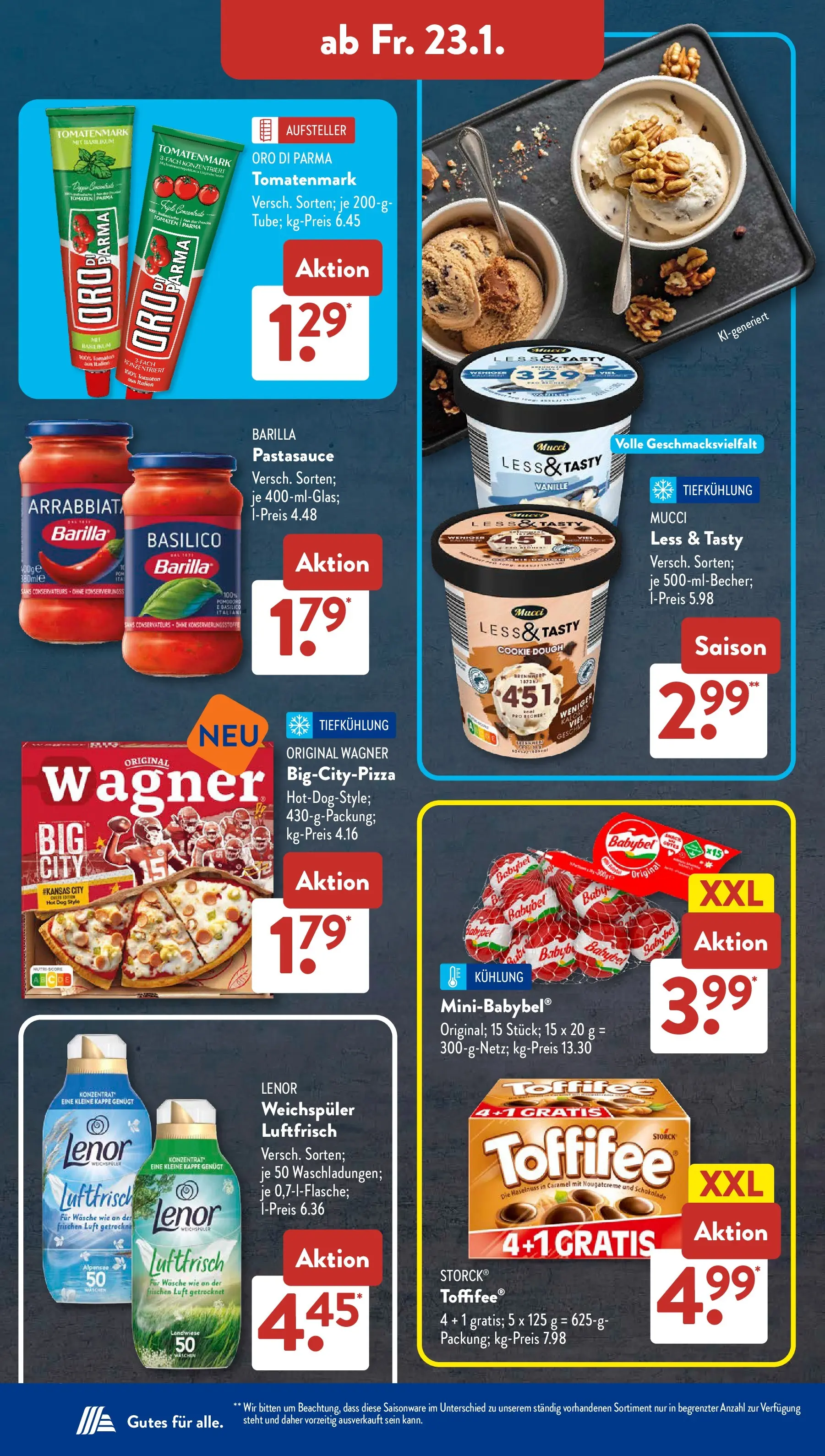 Aldi Süd Prospekt 	 (ab 19.01.2026) zum Blättern | Seite: 24 | Produkte: Lenor, Barilla, Toffifee, Kappe