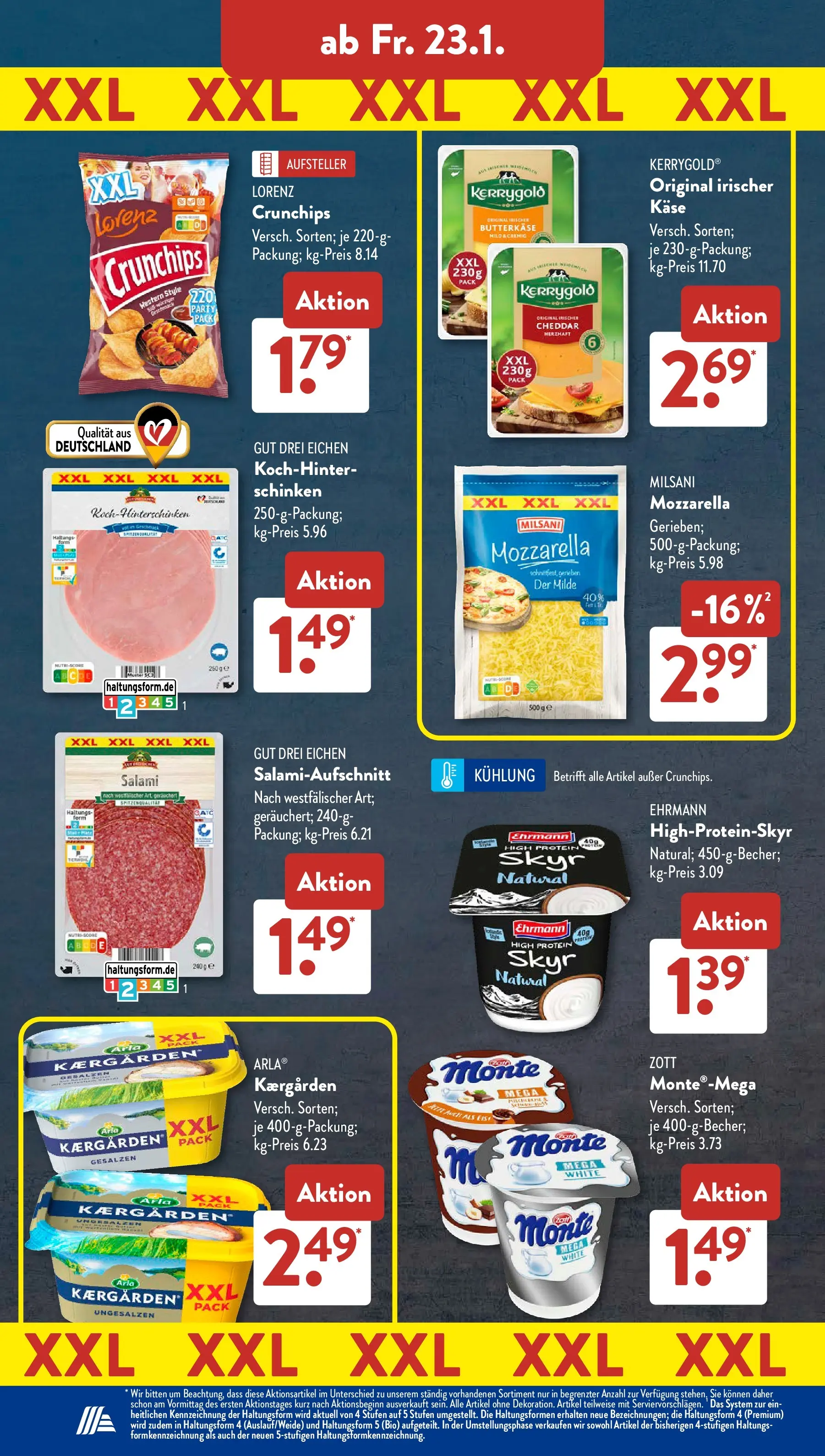 Aldi Süd Prospekt 	 (ab 19.01.2026) zum Blättern | Seite: 26 | Produkte: Mozzarella, Skyr, Salami, Schinken