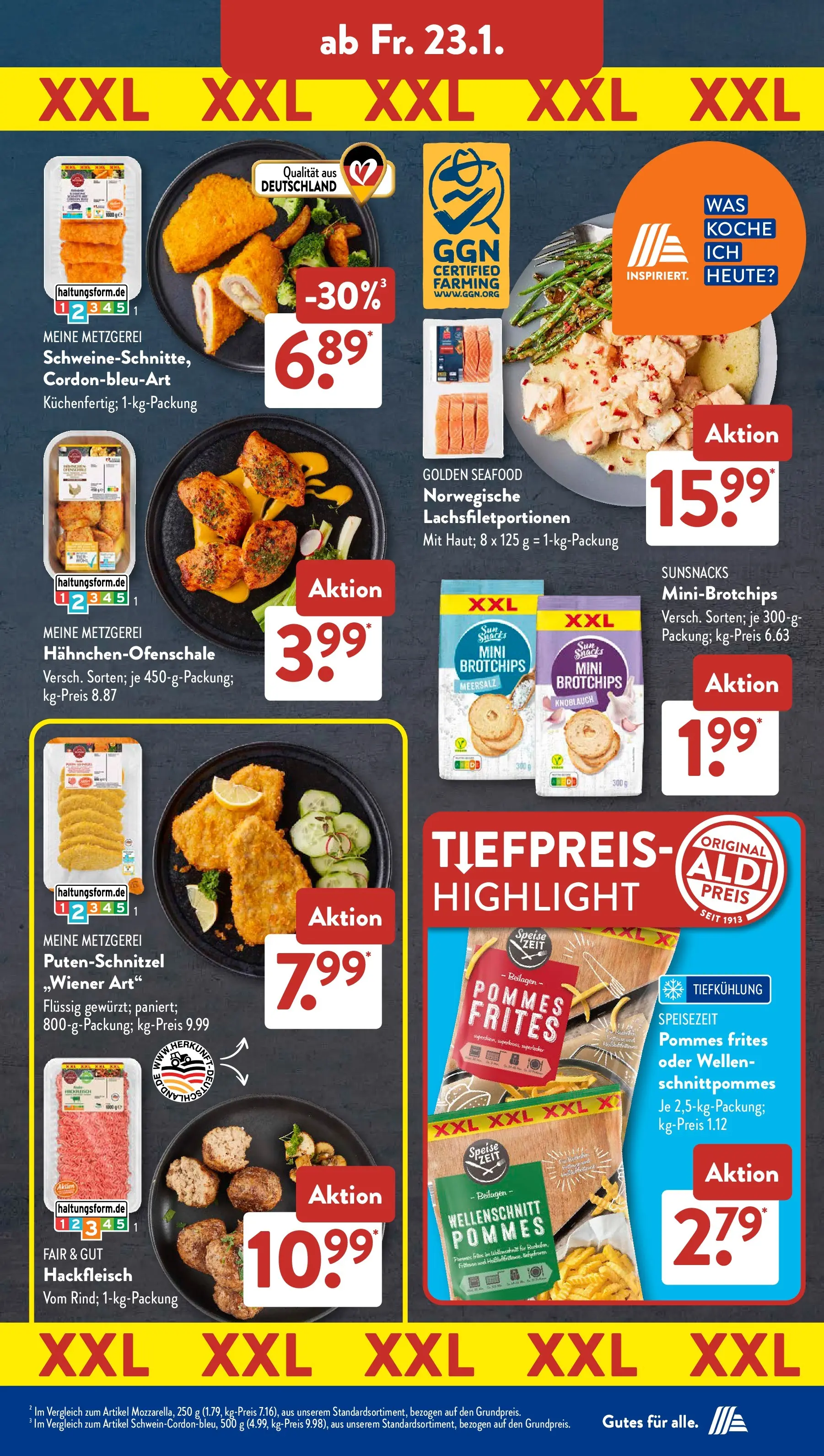 Aldi Süd Prospekt 	 (ab 19.01.2026) zum Blättern | Seite: 27 | Produkte: Pommes, Pommes frites, Putenschnitzel, Knoblauch