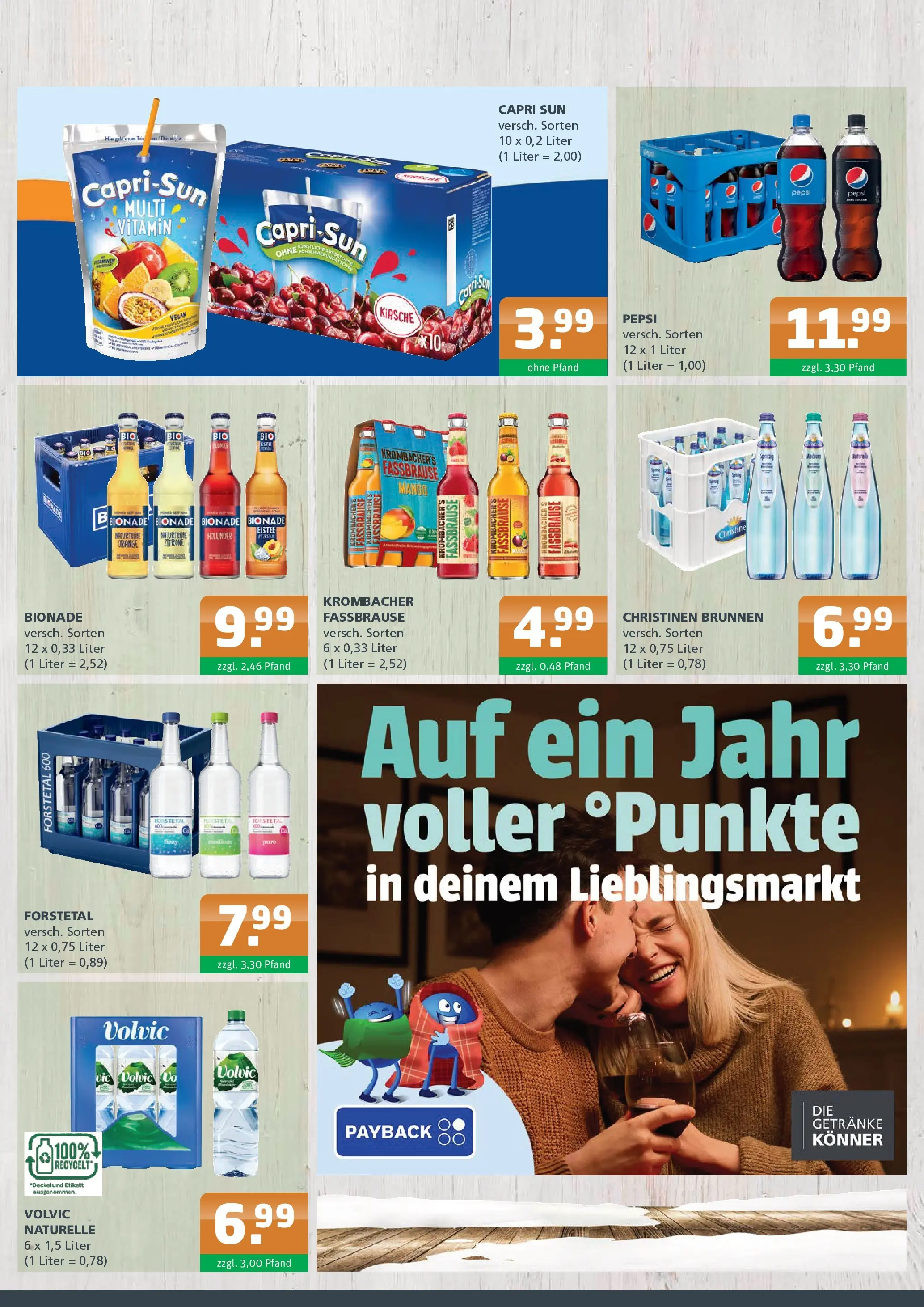Entdecke - Getränke A-Z: Getränkeangebote (ab 18.01.2026) zum Blättern | Seite: 3 | Produkte: Capri sun, Bionade, Mango, Krombacher