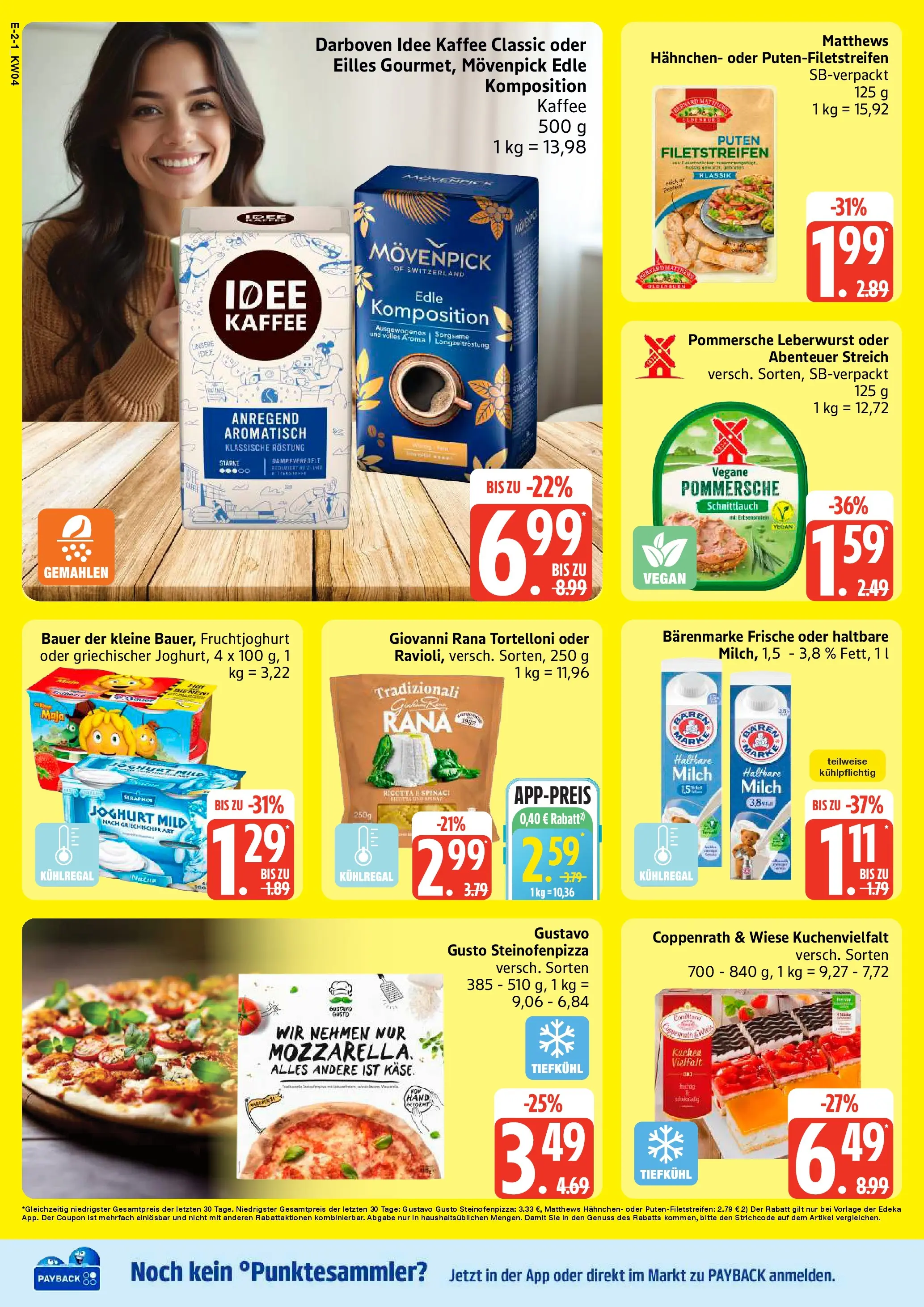 Edeka prospekt Hamburg	 (ab 18.01.2026) » Angebote Online | Seite: 2 | Produkte: Hahnchen, Idee kaffee, Milch, Joghurt