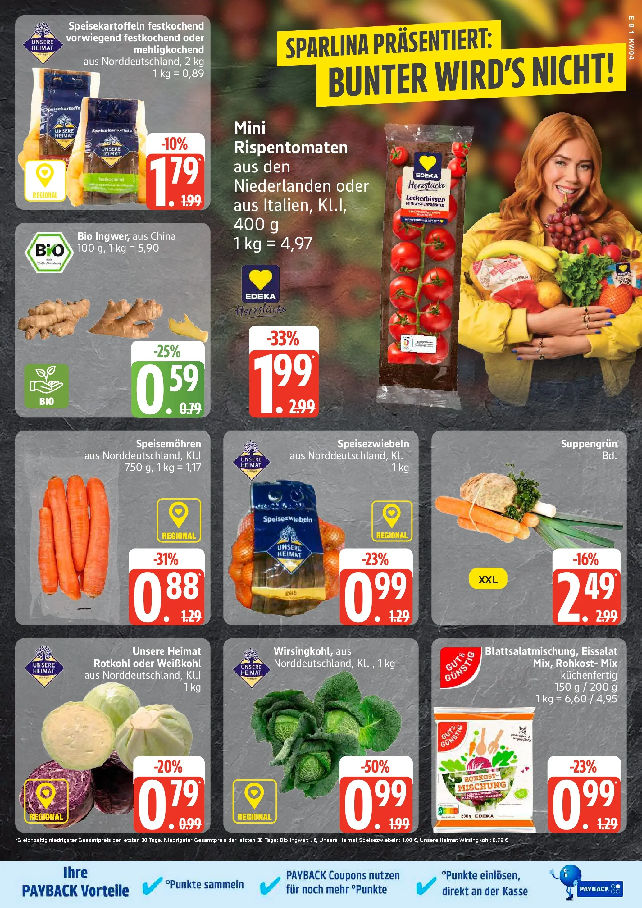 Edeka prospekt Hamburg	 (ab 18.01.2026) » Angebote Online | Seite: 9 | Produkte: Rotkohl, Eissalat