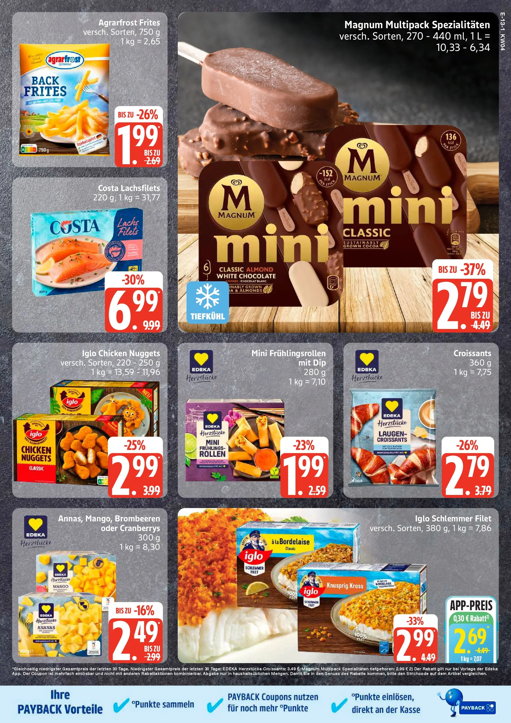 Edeka prospekt Hamburg	 (ab 18.01.2026) » Angebote Online | Seite: 13 | Produkte: Iglo, Ananas, Mango