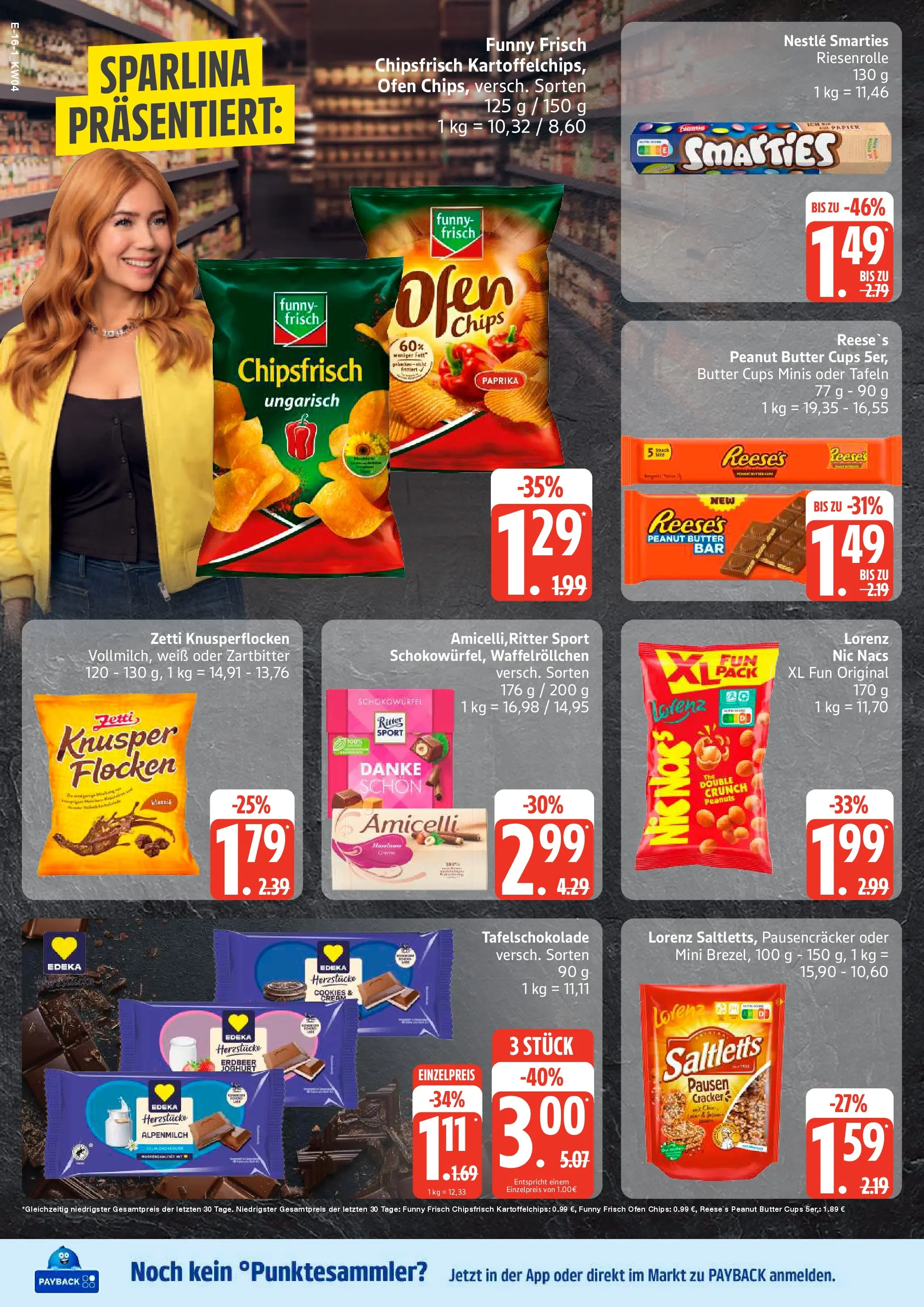 Edeka prospekt Hamburg	 (ab 18.01.2026) » Angebote Online | Seite: 16 | Produkte: Butter, Joghurt, Ritter sport, Smarties
