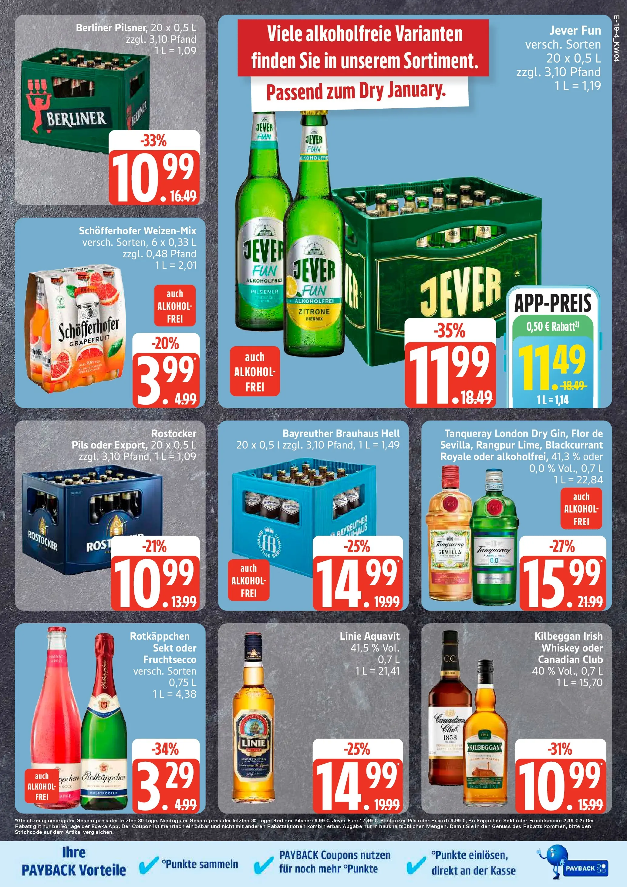 Edeka prospekt Rostock	 (ab 18.01.2026) » Angebote Online | Seite: 23 | Produkte: Sekt, Pils, Jever, Whiskey