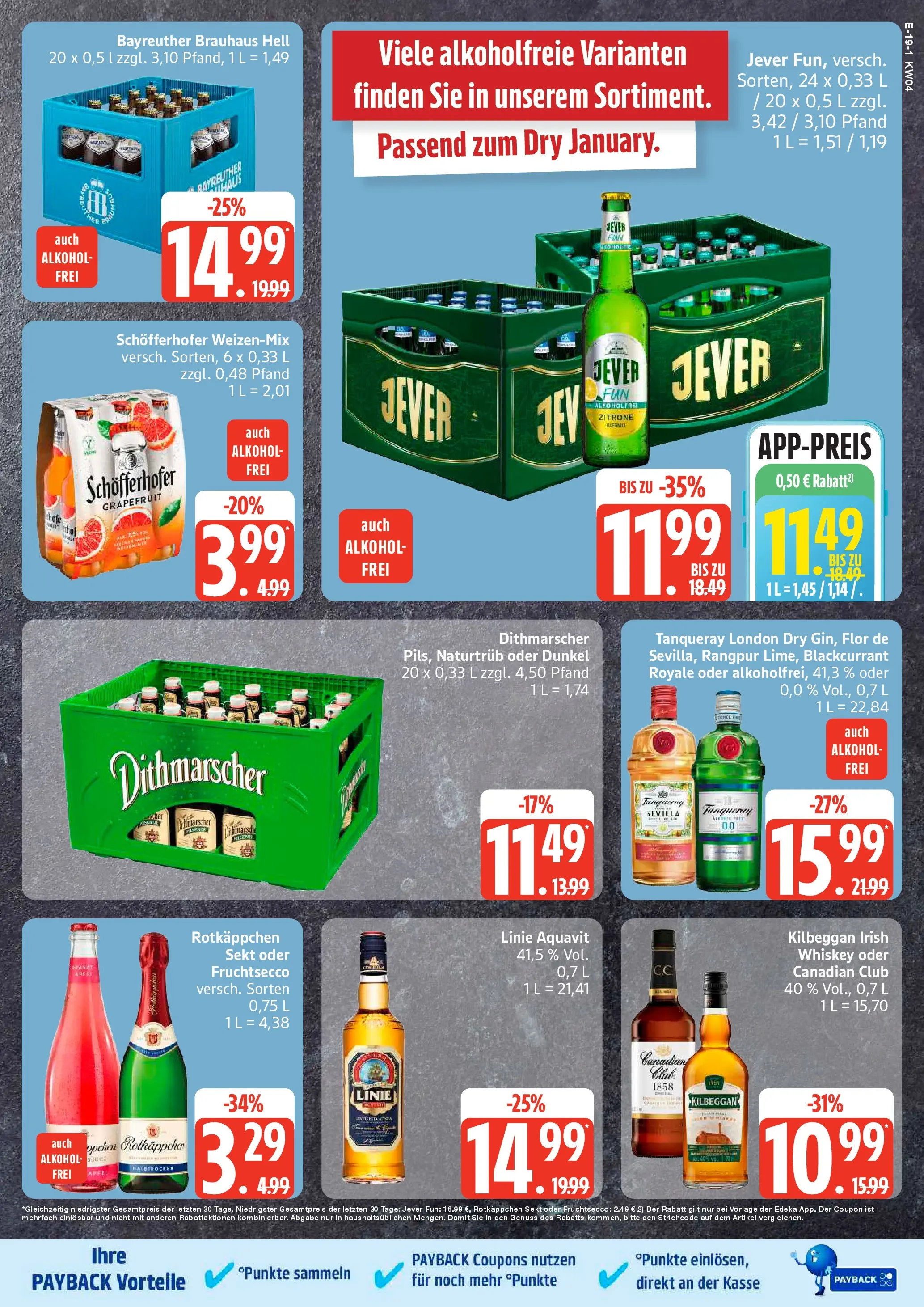 Edeka prospekt Hamburg	 (ab 18.01.2026) » Angebote Online | Seite: 19 | Produkte: Rotkappchen sekt, Jever, Rotkäppchen, Gin