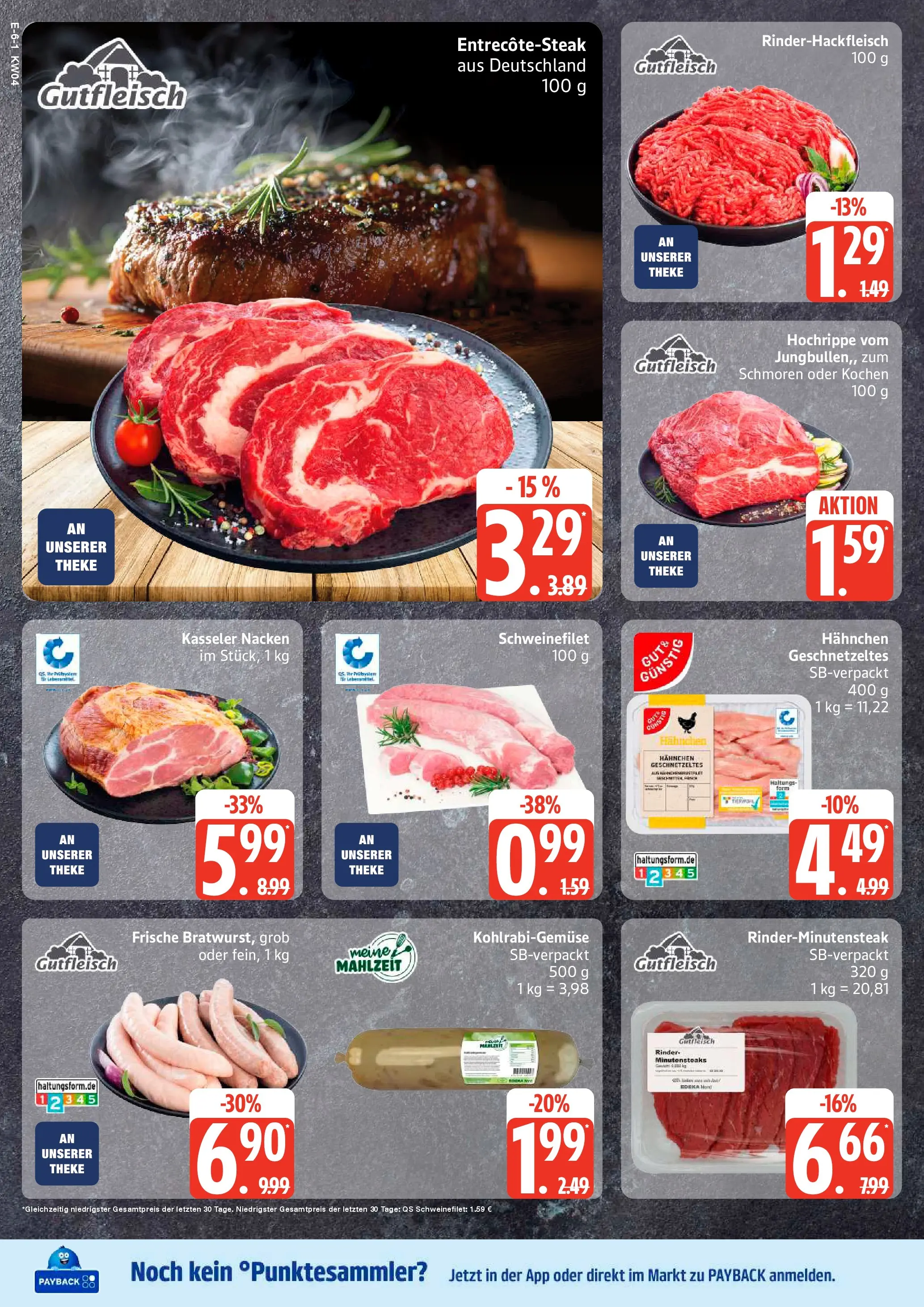 Edeka prospekt Hamburg	 (ab 18.01.2026) » Angebote Online | Seite: 6 | Produkte: Hahnchen, Kohlrabi, Kasseler nacken, Steak