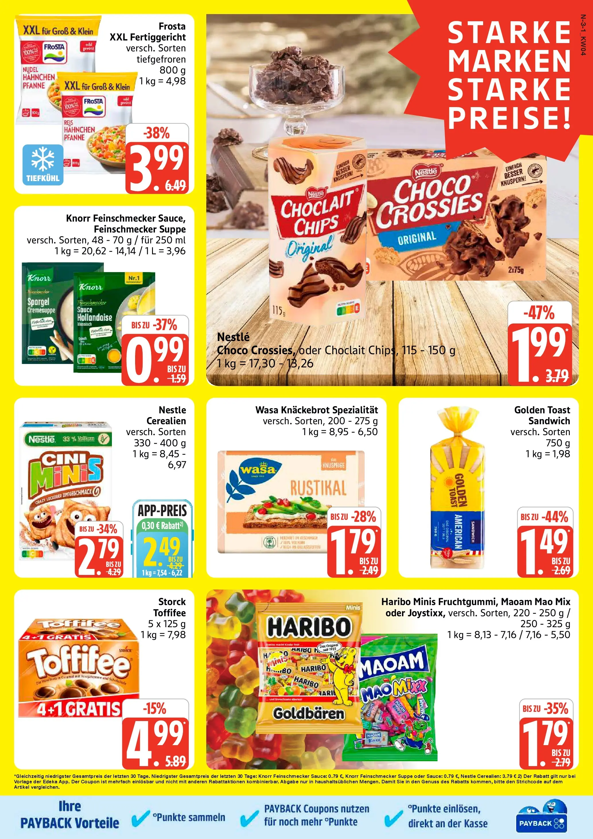 Edeka prospekt Schleswig	 (ab 18.01.2026) » Angebote Online | Seite: 3 | Produkte: Toast, Knorr, Frosta, Chips