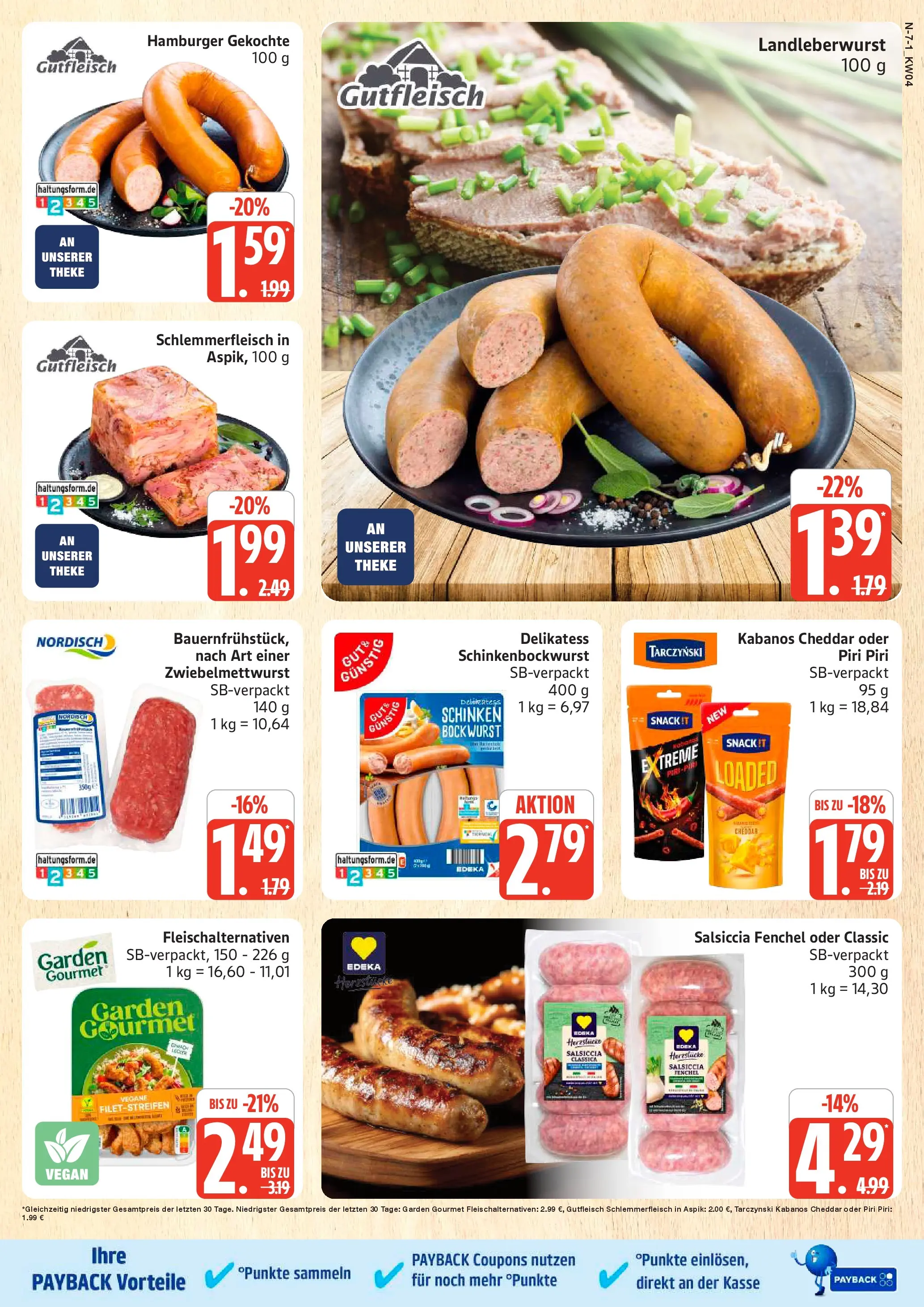 Edeka prospekt Schleswig	 (ab 18.01.2026) » Angebote Online | Seite: 7 | Produkte: Theke, Wurst, Schinken