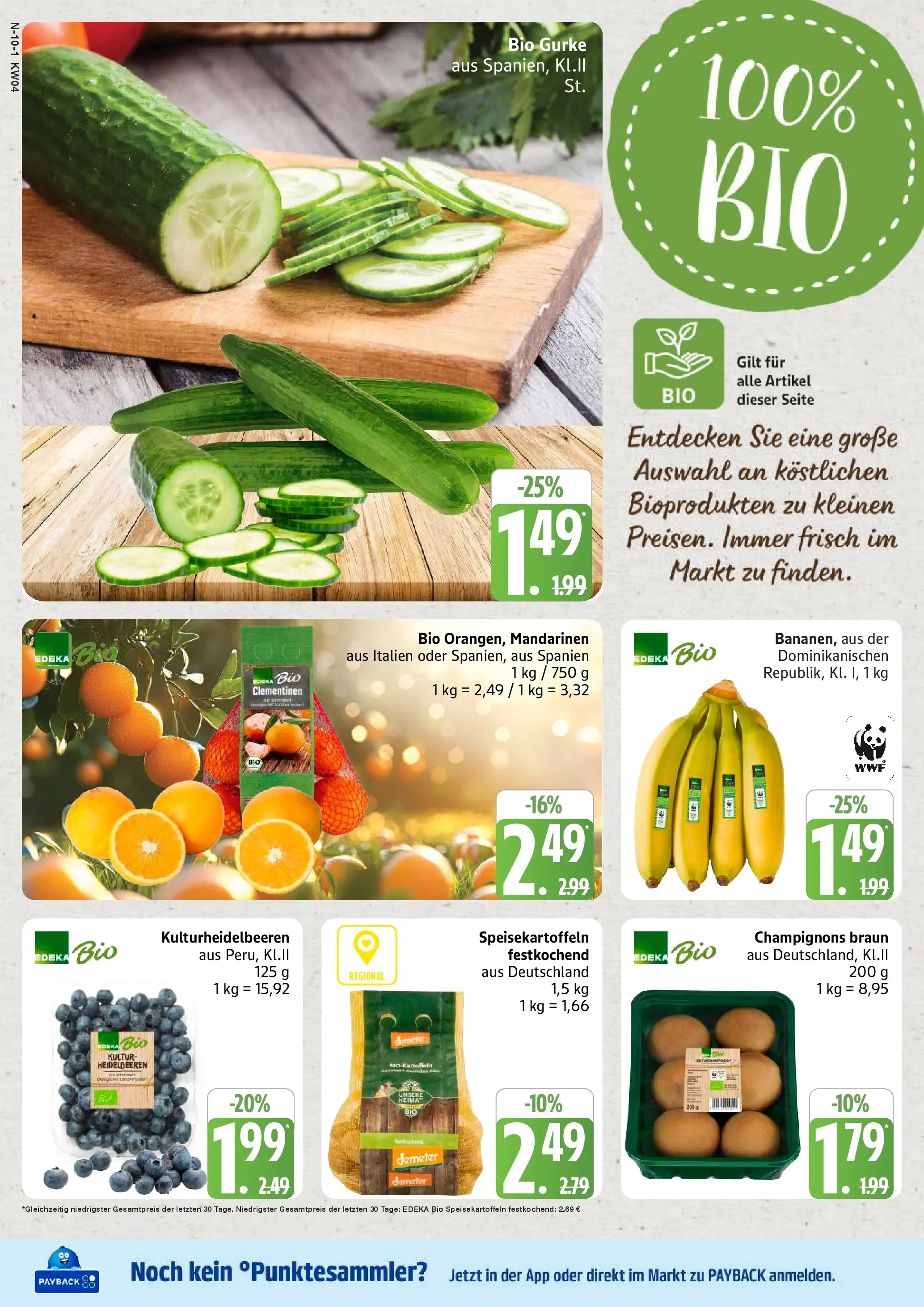 Edeka prospekt Schleswig	 (ab 18.01.2026) » Angebote Online | Seite: 10 | Produkte: Mandarinen, Heidelbeeren, Champignons, Kartoffeln