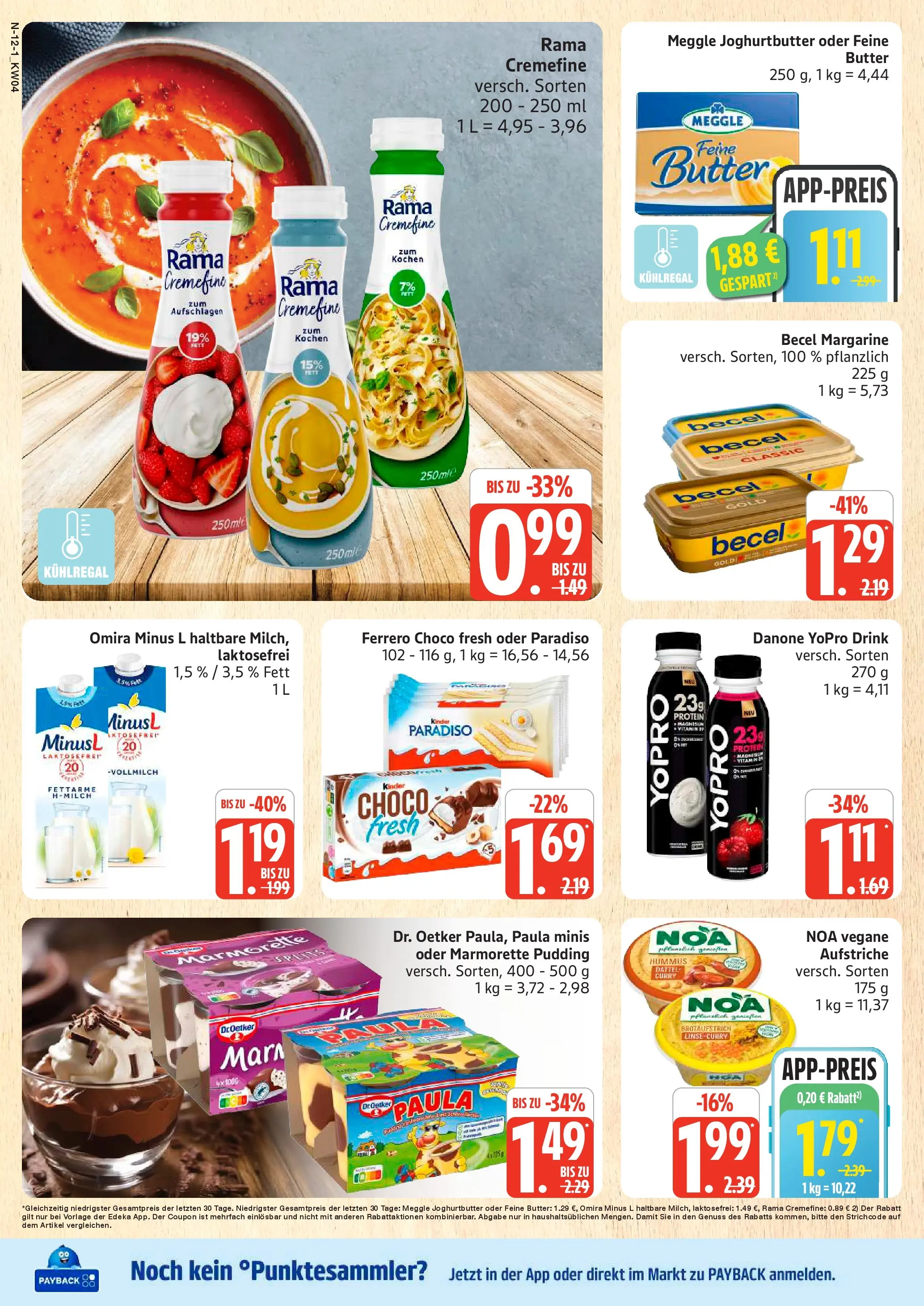 Edeka prospekt Schleswig	 (ab 18.01.2026) » Angebote Online | Seite: 12 | Produkte: Rama, Milch, Becel, Dattel