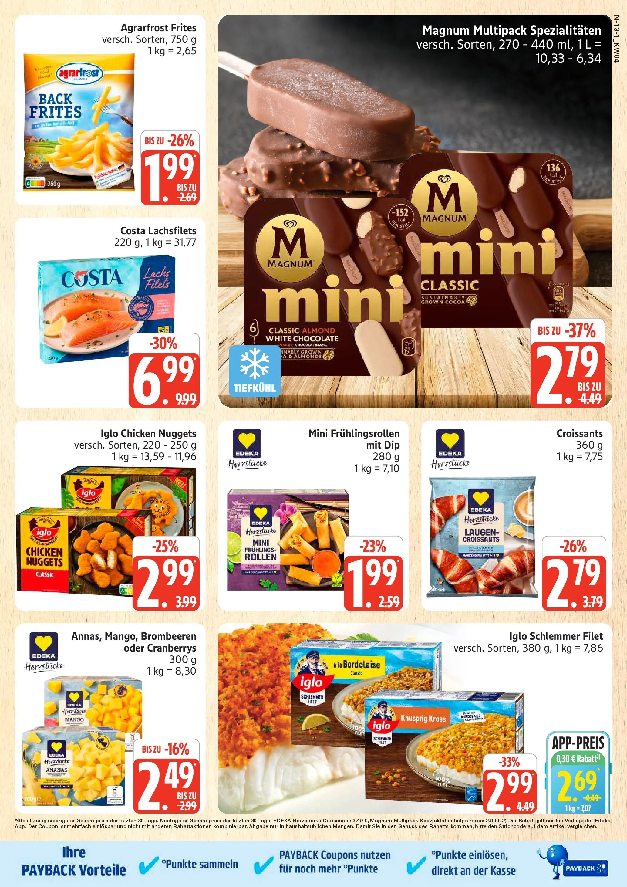 Edeka prospekt Schleswig	 (ab 18.01.2026) » Angebote Online | Seite: 13 | Produkte: Iglo, Ananas, Croissant, Mango