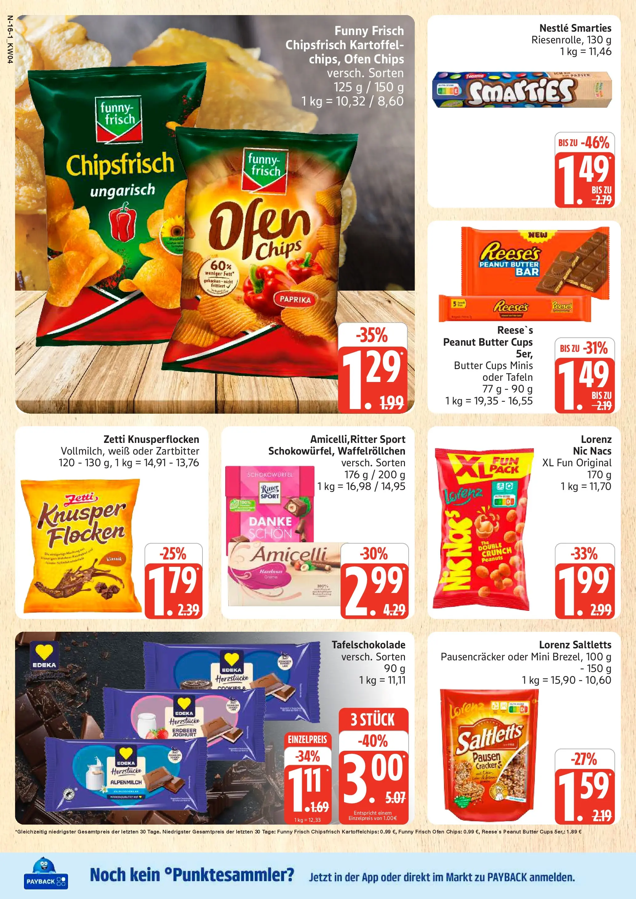 Edeka prospekt Schleswig	 (ab 18.01.2026) » Angebote Online | Seite: 16 | Produkte: Funny frisch, Paprika, Chips, Flocken
