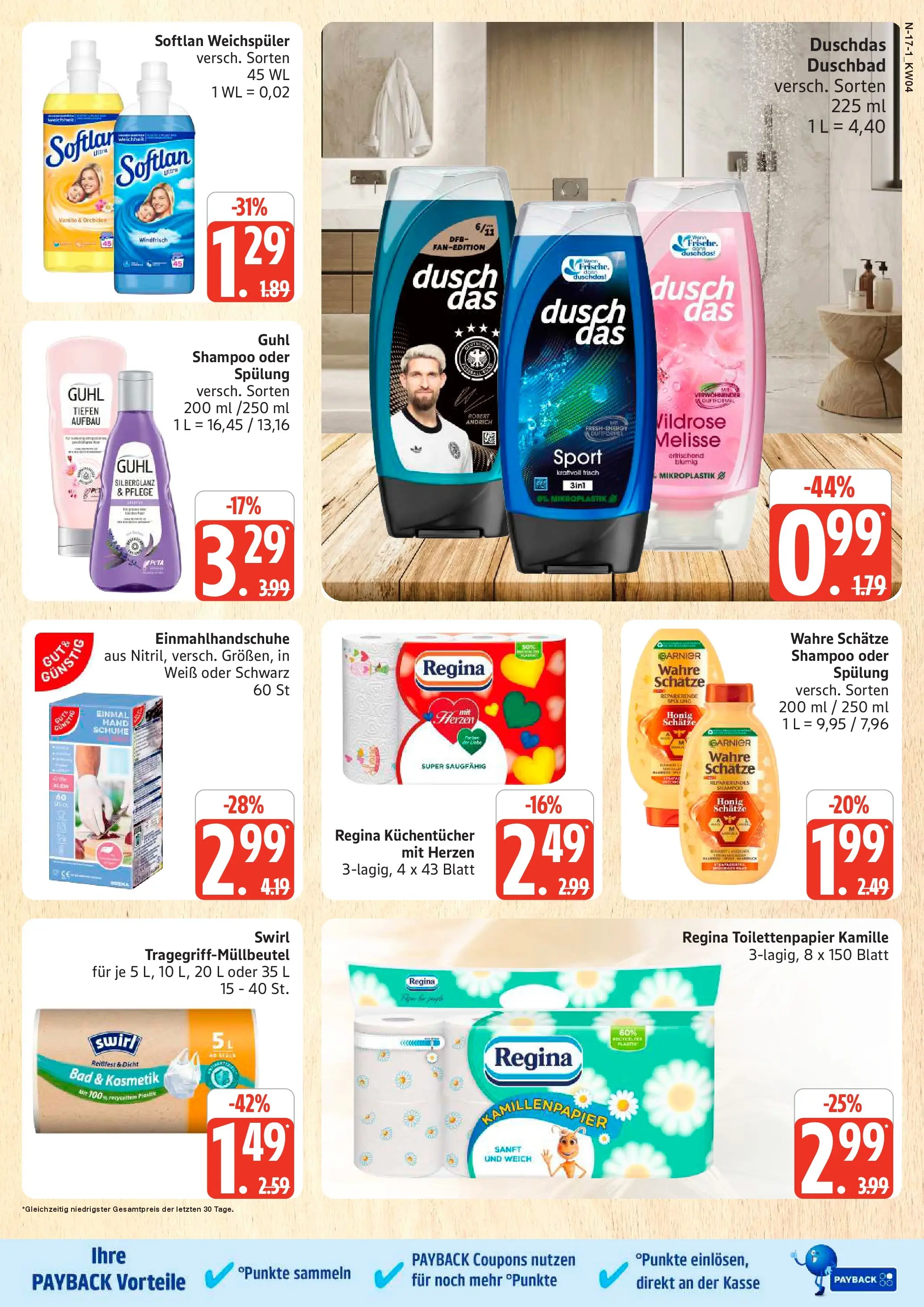 Edeka prospekt Schleswig	 (ab 18.01.2026) » Angebote Online | Seite: 17 | Produkte: Bad, Spülung, Duschdas, Shower Gel