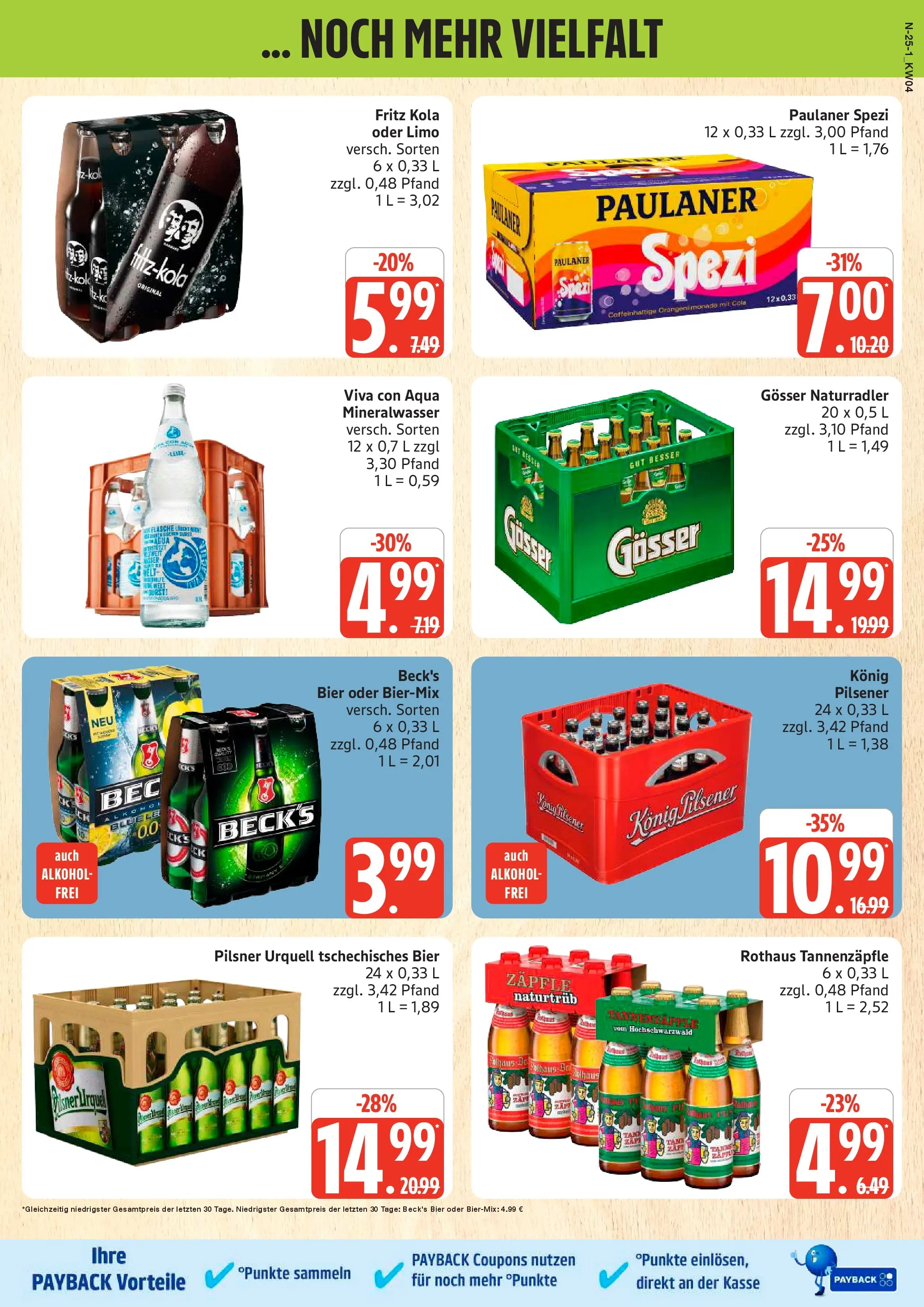 Edeka prospekt Schleswig	 (ab 18.01.2026) » Angebote Online | Seite: 25 | Produkte: Konig pilsener, Cola, Pilsner urquell, Paulaner