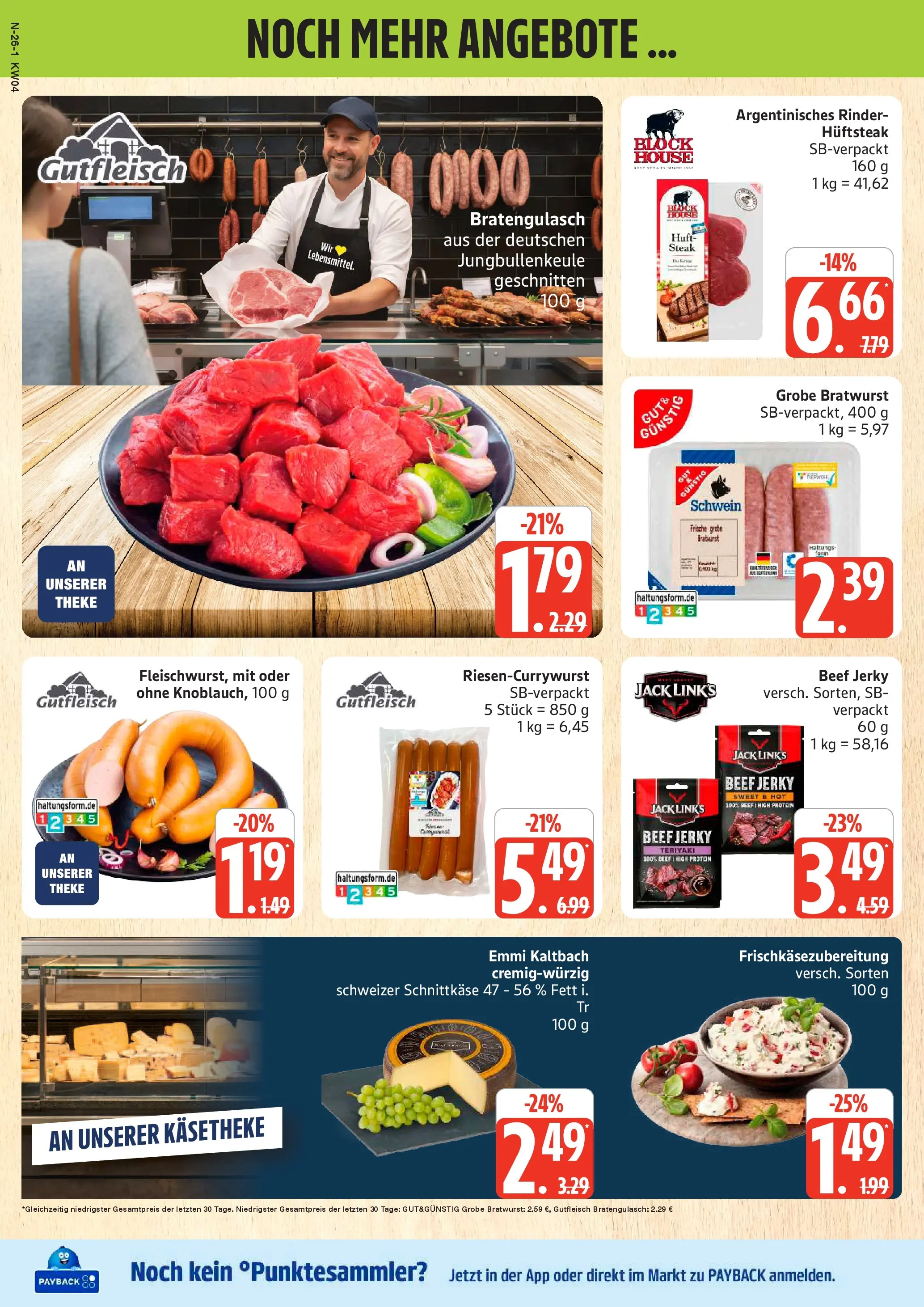 Edeka prospekt Schleswig	 (ab 18.01.2026) » Angebote Online | Seite: 26 | Produkte: Theke, Bratwurst, Knoblauch, Steak