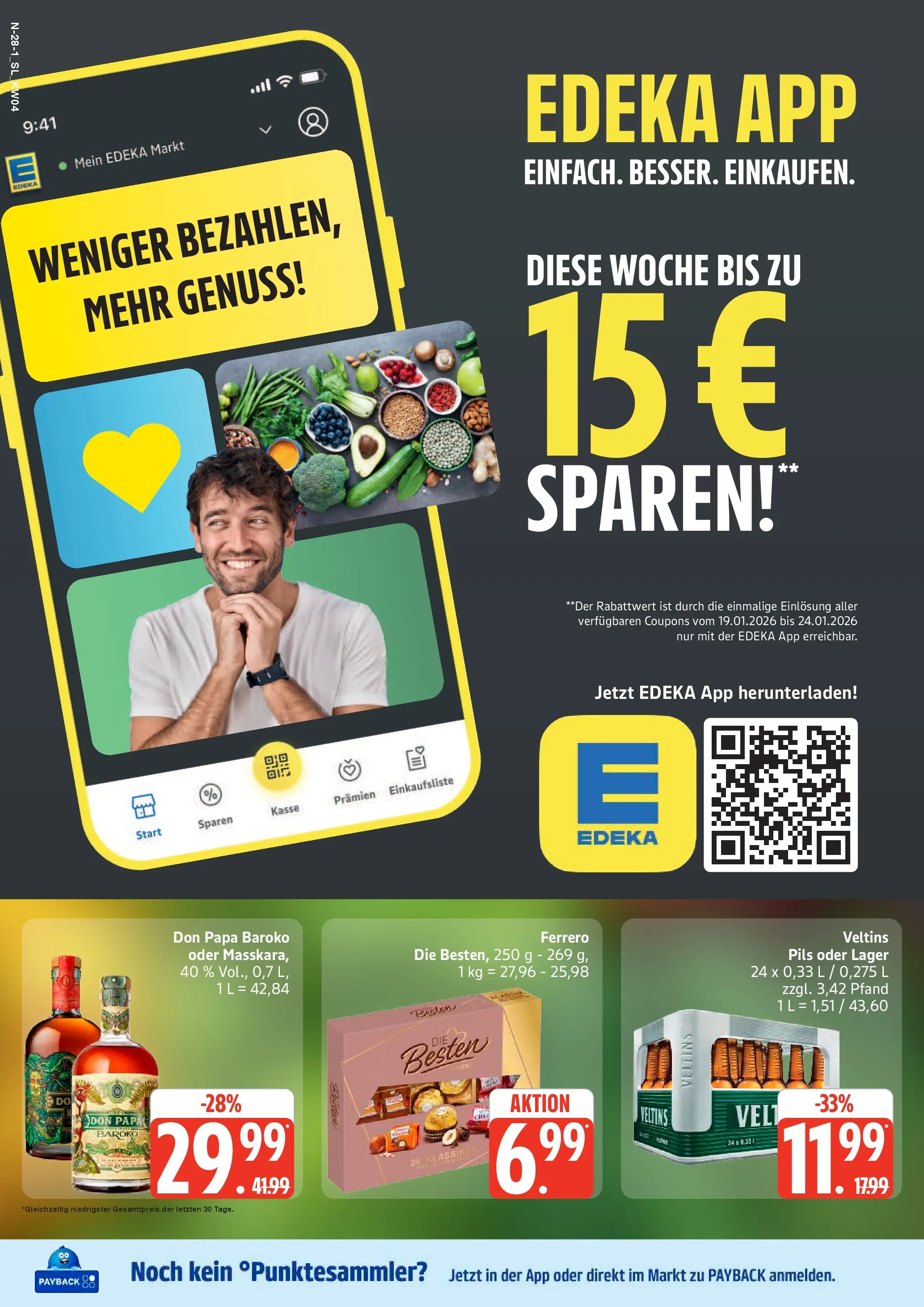 Edeka prospekt Schleswig	 (ab 18.01.2026) » Angebote Online | Seite: 28 | Produkte: Rum, Pils, Veltins