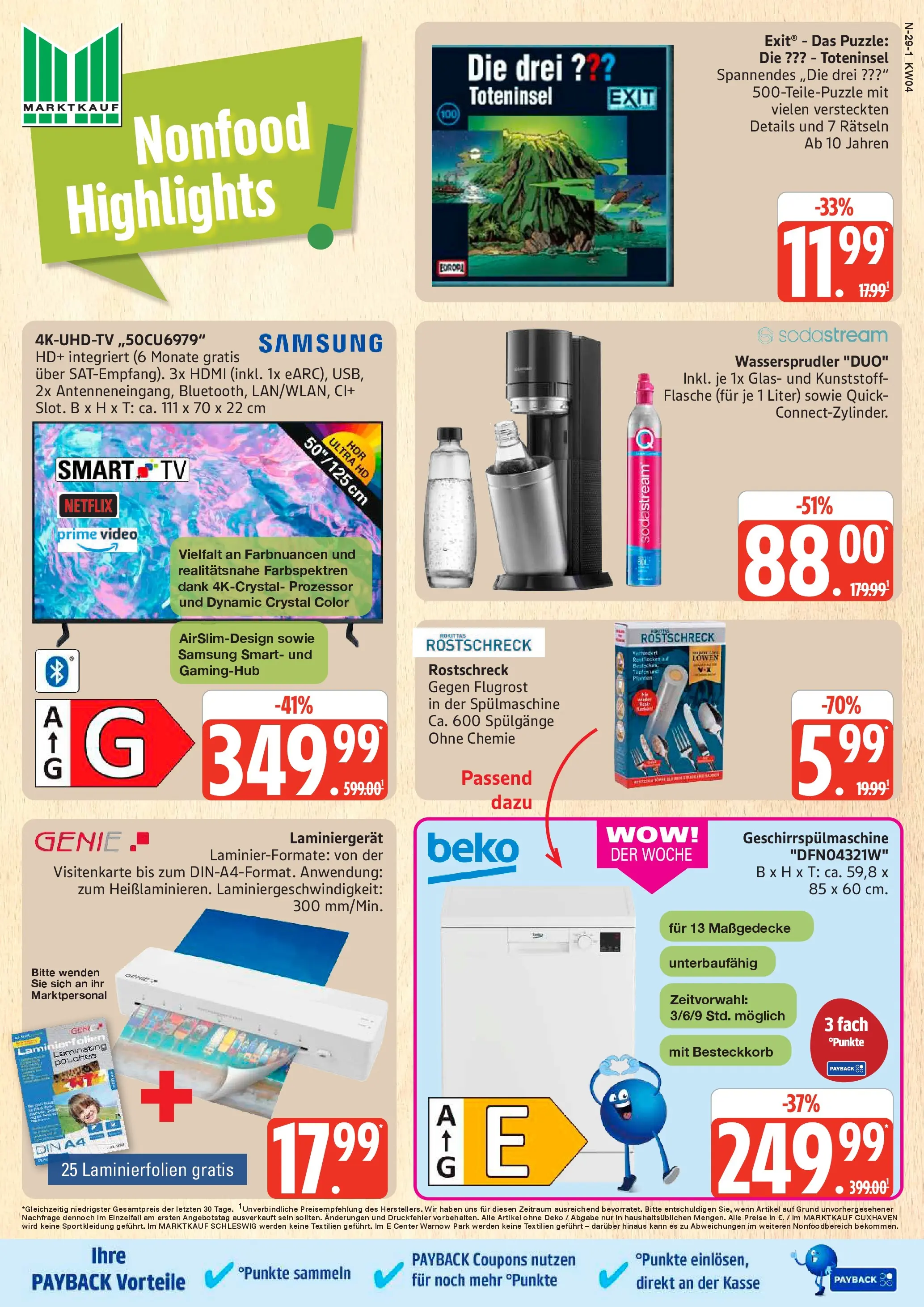 Edeka prospekt Schleswig	 (ab 18.01.2026) » Angebote Online | Seite: 29 | Produkte: Samsung, Smart TV, TV, Sodastream