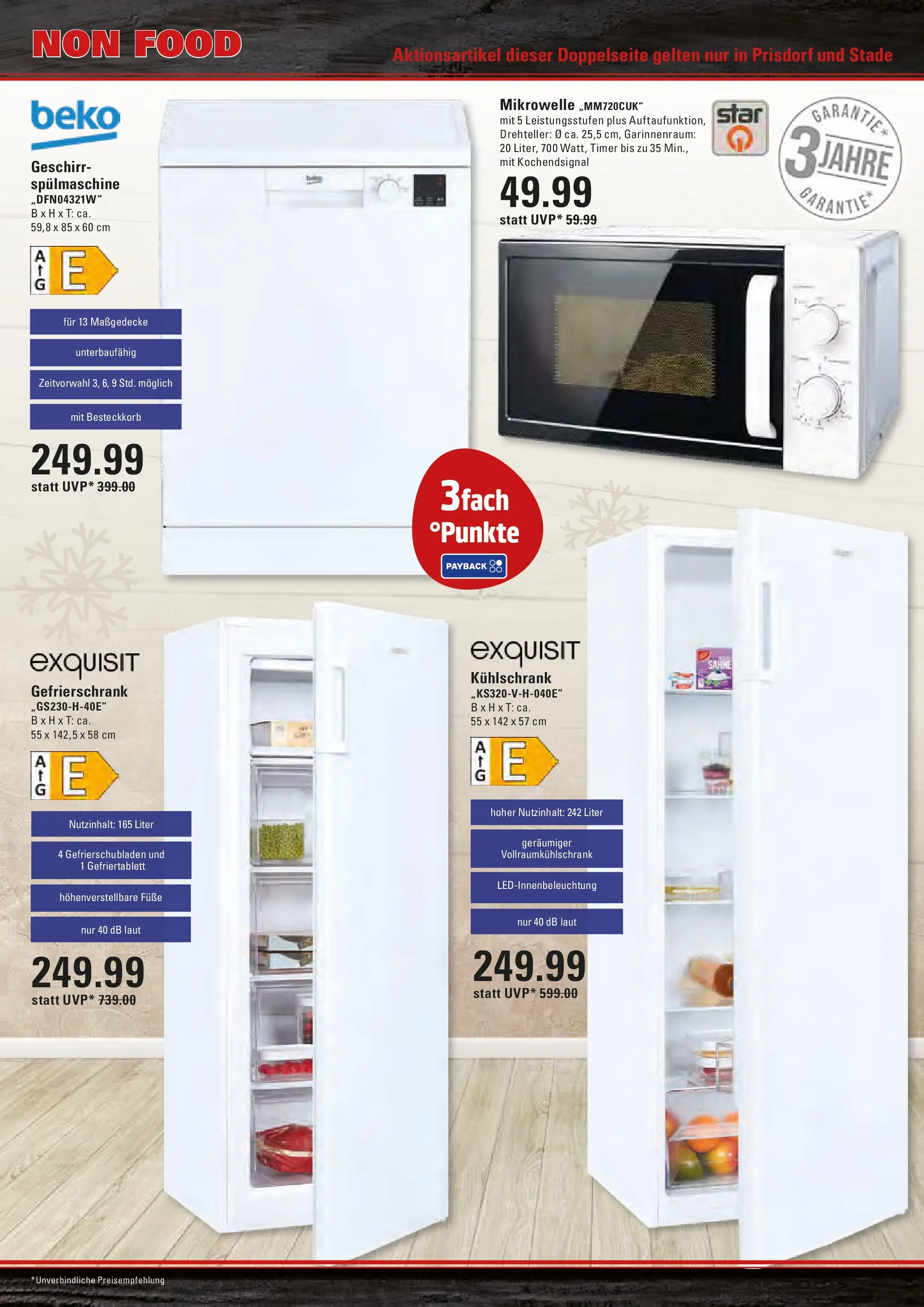 Edeka prospekt Stade	 (ab 18.01.2026) » Angebote Online | Seite: 19 | Produkte: Gefrierschrank, Mikrowelle, Kühlschrank, Sahne