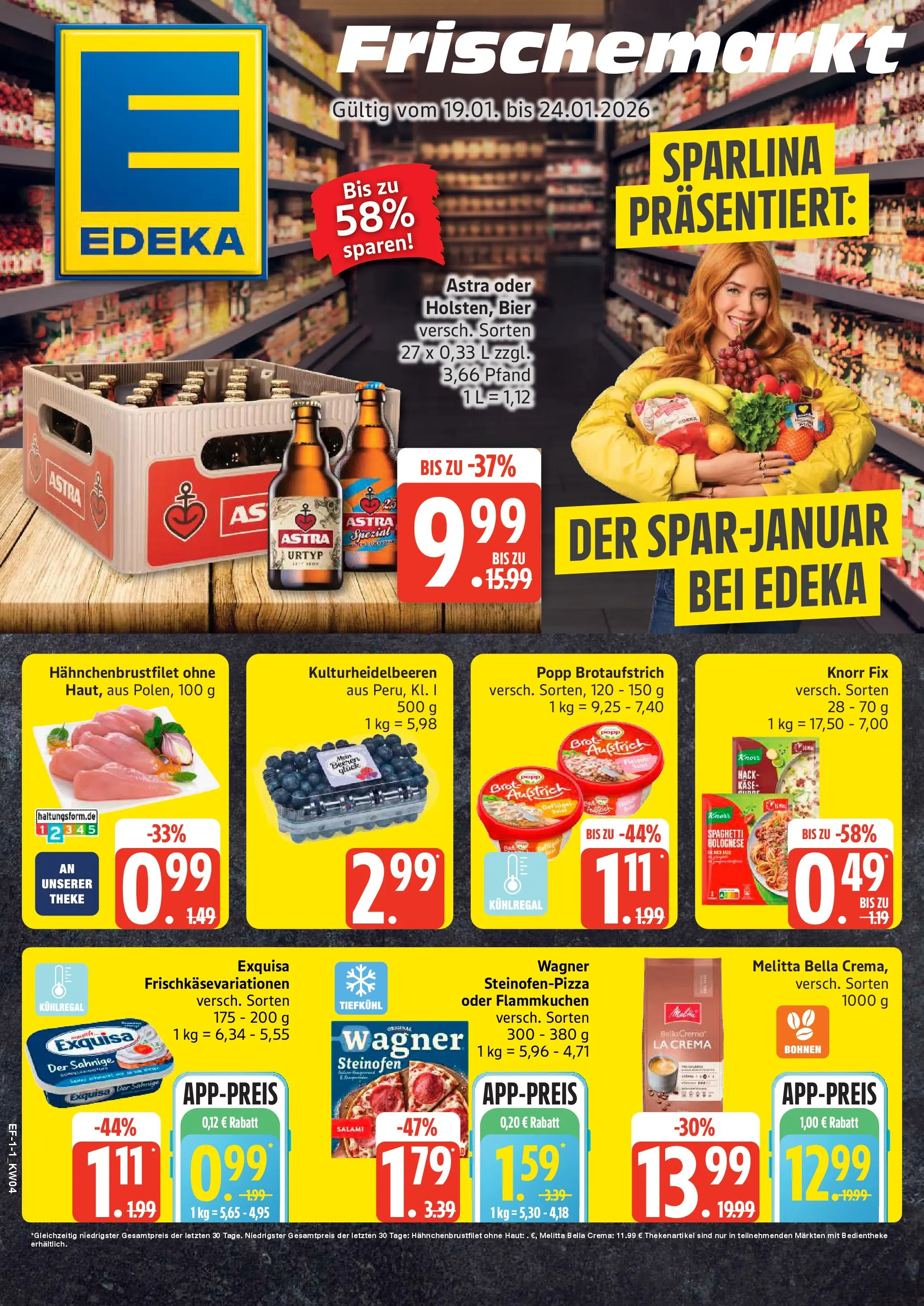Edeka prospekt Hamburg	 (ab 18.01.2026) » Angebote Online | Seite: 1 | Produkte: Bier, Knorr, Salami, Pizza
