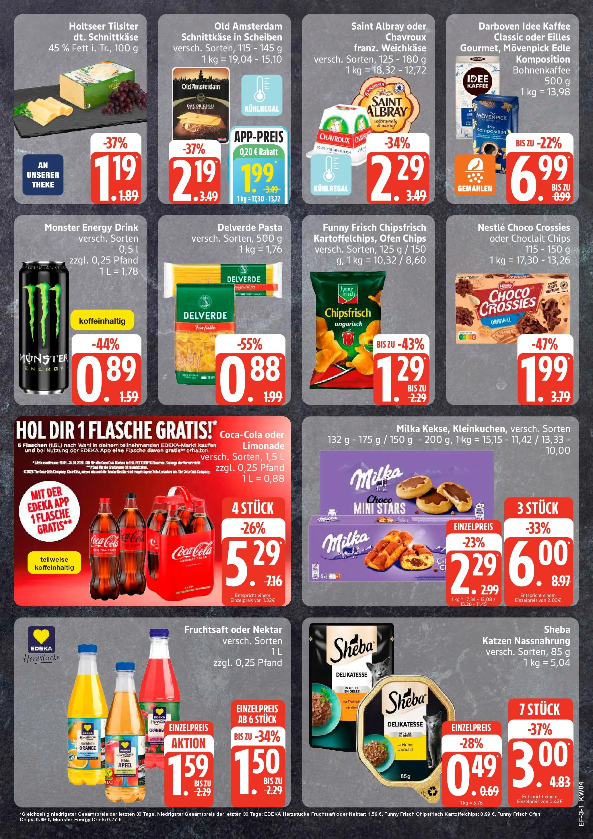 Edeka prospekt Hamburg	 (ab 18.01.2026) » Angebote Online | Seite: 3 | Produkte: Idee kaffee, Theke, Pasta, Chips