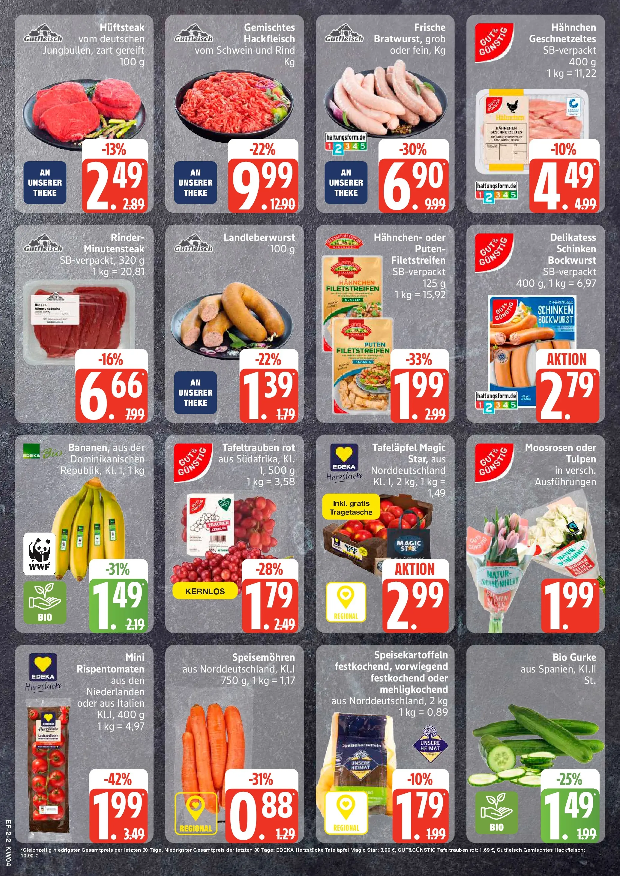 Edeka prospekt Luhnstedt	 (ab 18.01.2026) » Angebote Online | Seite: 2 | Produkte: Hahnchen, Trauben, Schinken, Steak