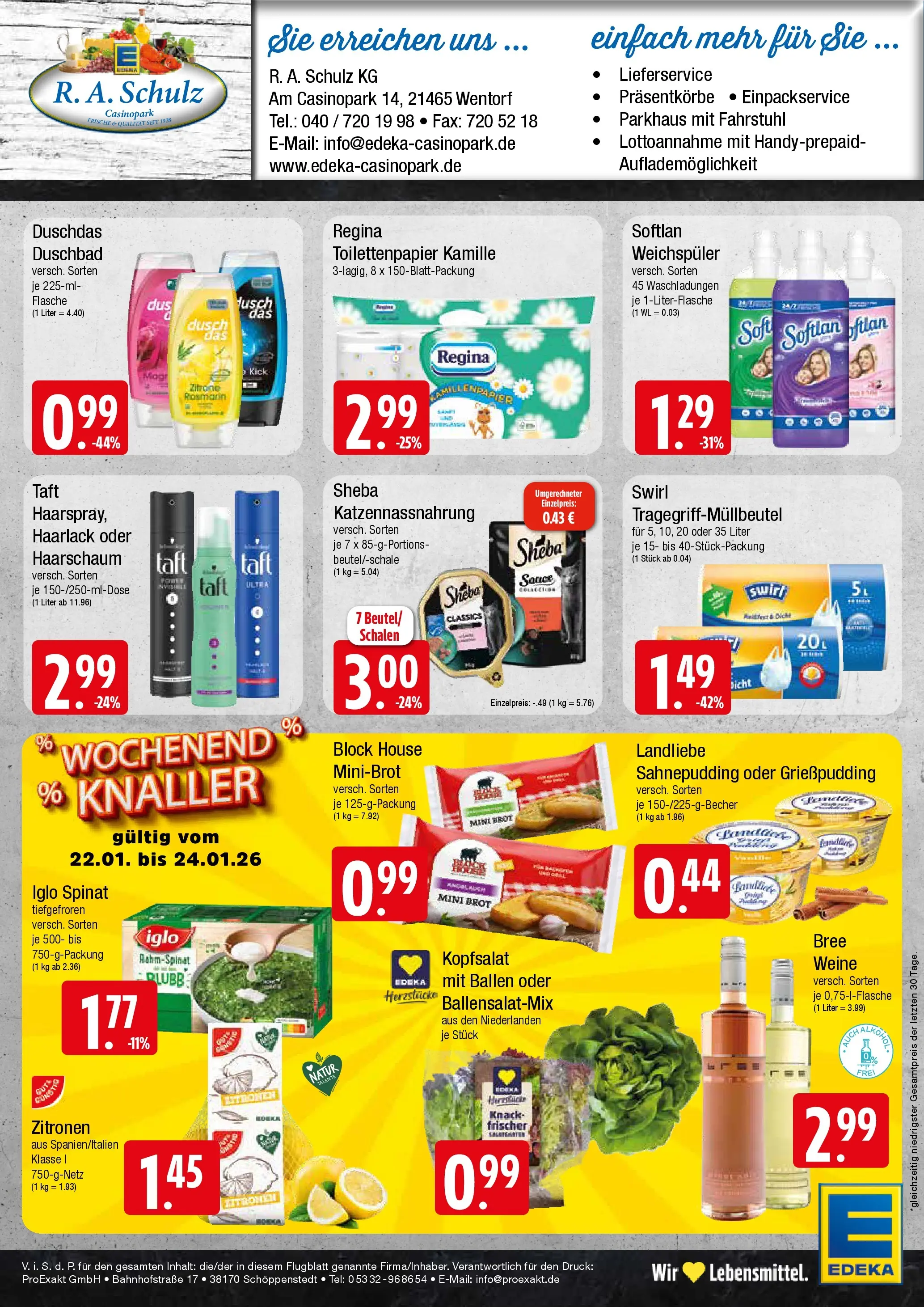 Edeka prospekt Wentorf	 (ab 18.01.2026) » Angebote Online | Seite: 8 | Produkte: Iglo, Duschdas, Brot, Toilettenpapier