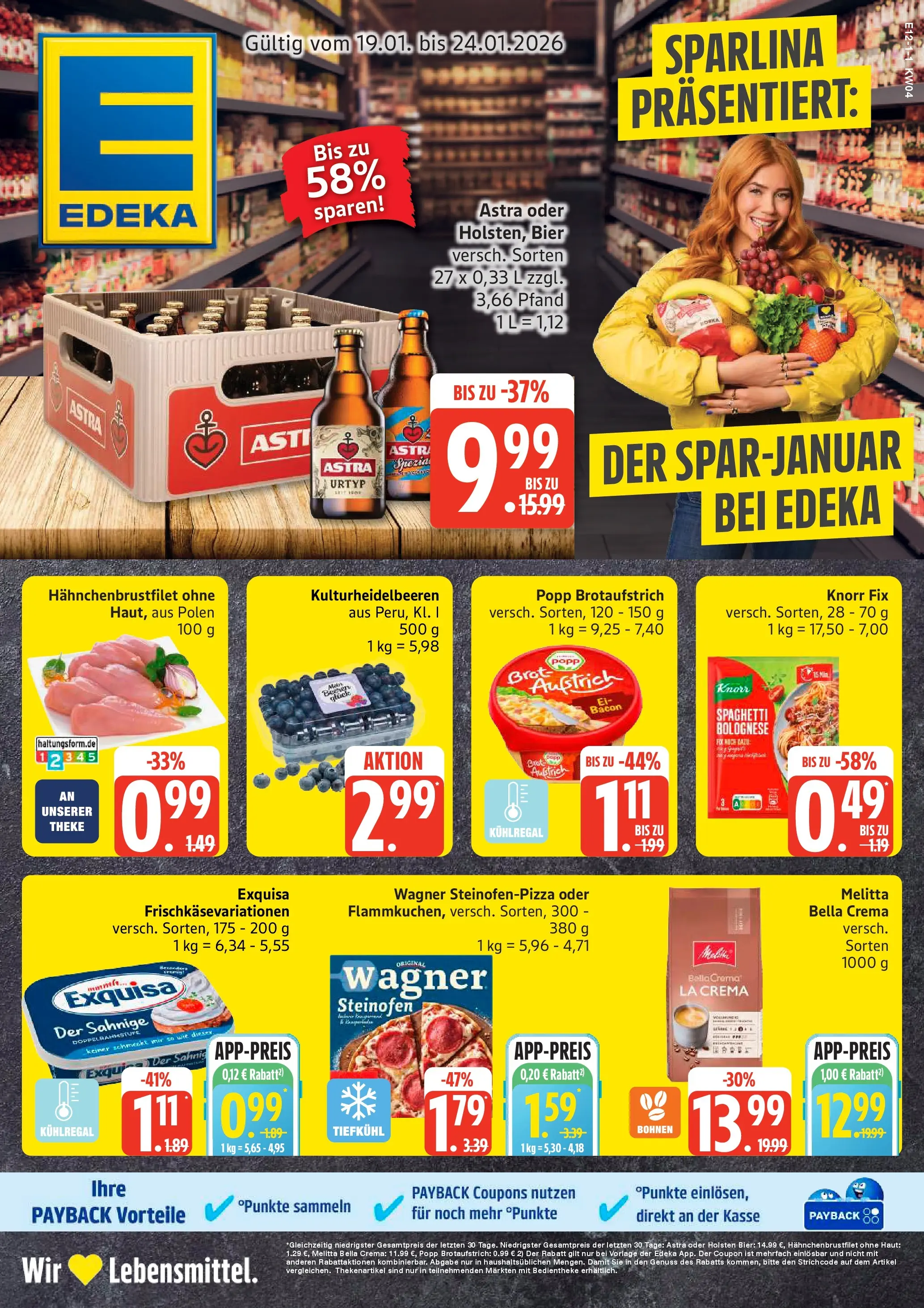 Edeka prospekt Hamburg	 (ab 18.01.2026) » Angebote Online | Seite: 1 | Produkte: Bier, Astra, Exquisa, Pizza