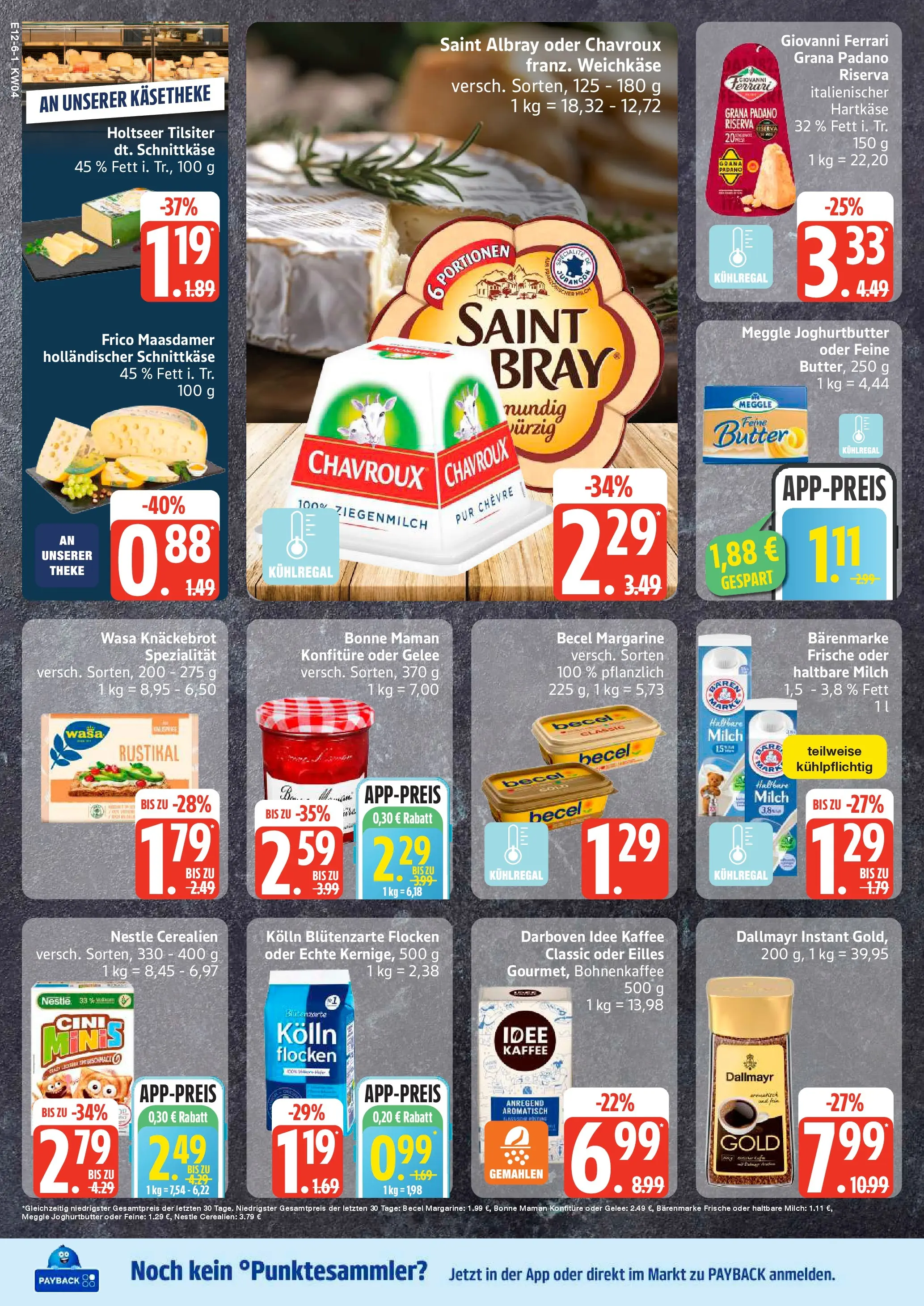 Edeka prospekt Hamburg	 (ab 18.01.2026) » Angebote Online | Seite: 6 | Produkte: Idee kaffee, Butter, Haltbare milch, Flocken