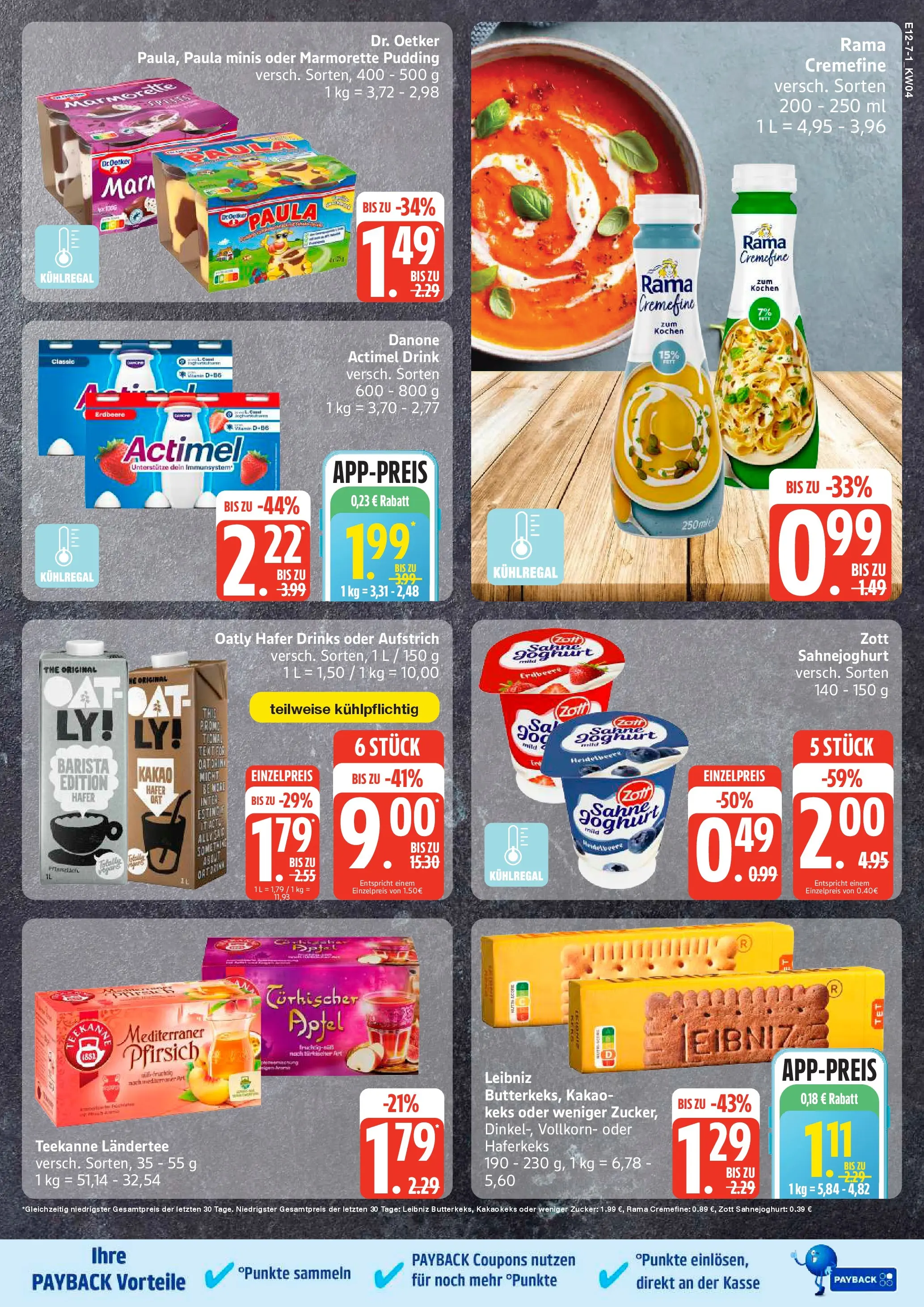 Edeka prospekt Hamburg	 (ab 18.01.2026) » Angebote Online | Seite: 7 | Produkte: Actimel, Rama cremefine, Pudding, Zucker