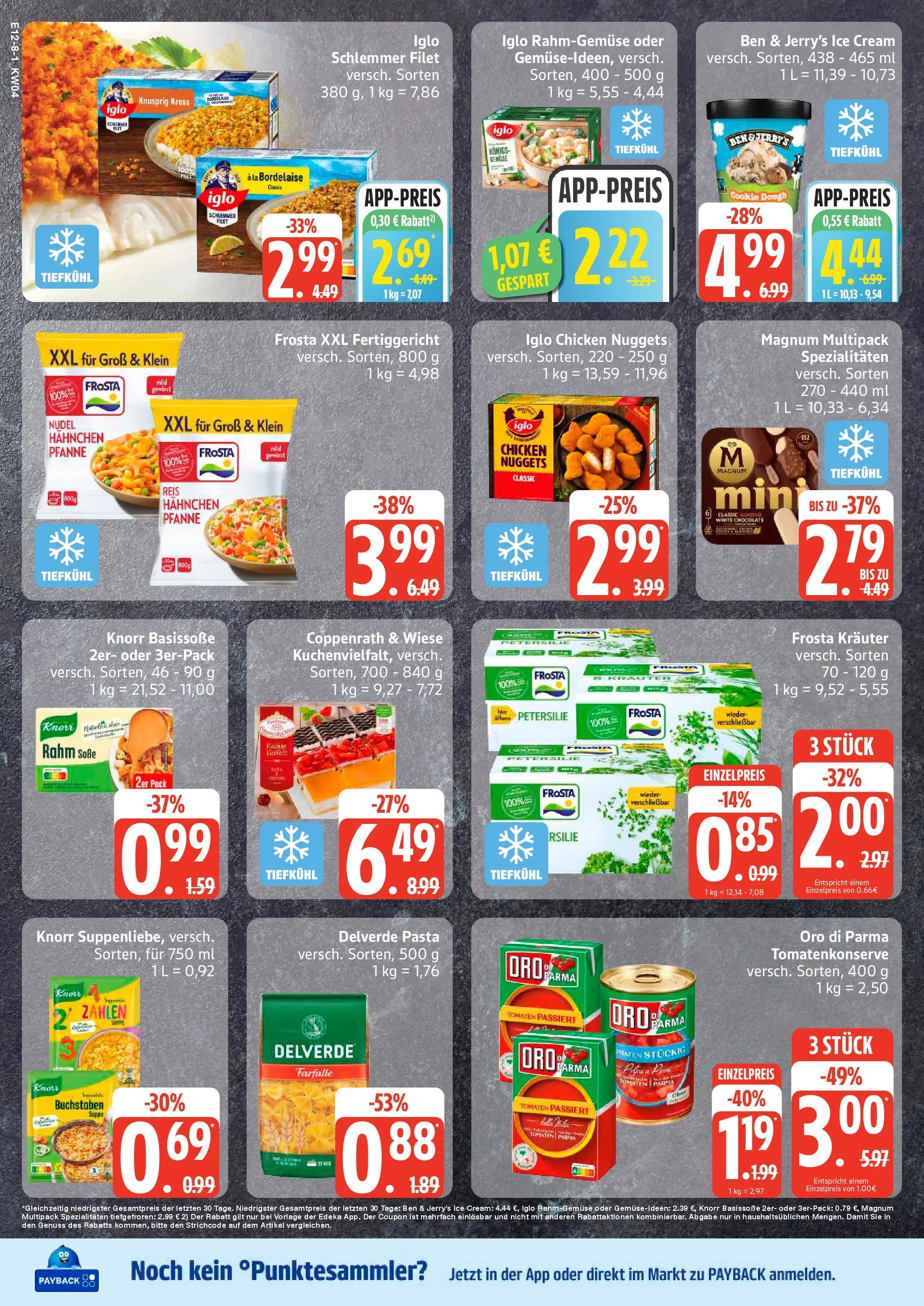 Edeka prospekt Hamburg	 (ab 18.01.2026) » Angebote Online | Seite: 8 | Produkte: Hahnchen, Knorr, Ben & Jerry's, Pasta