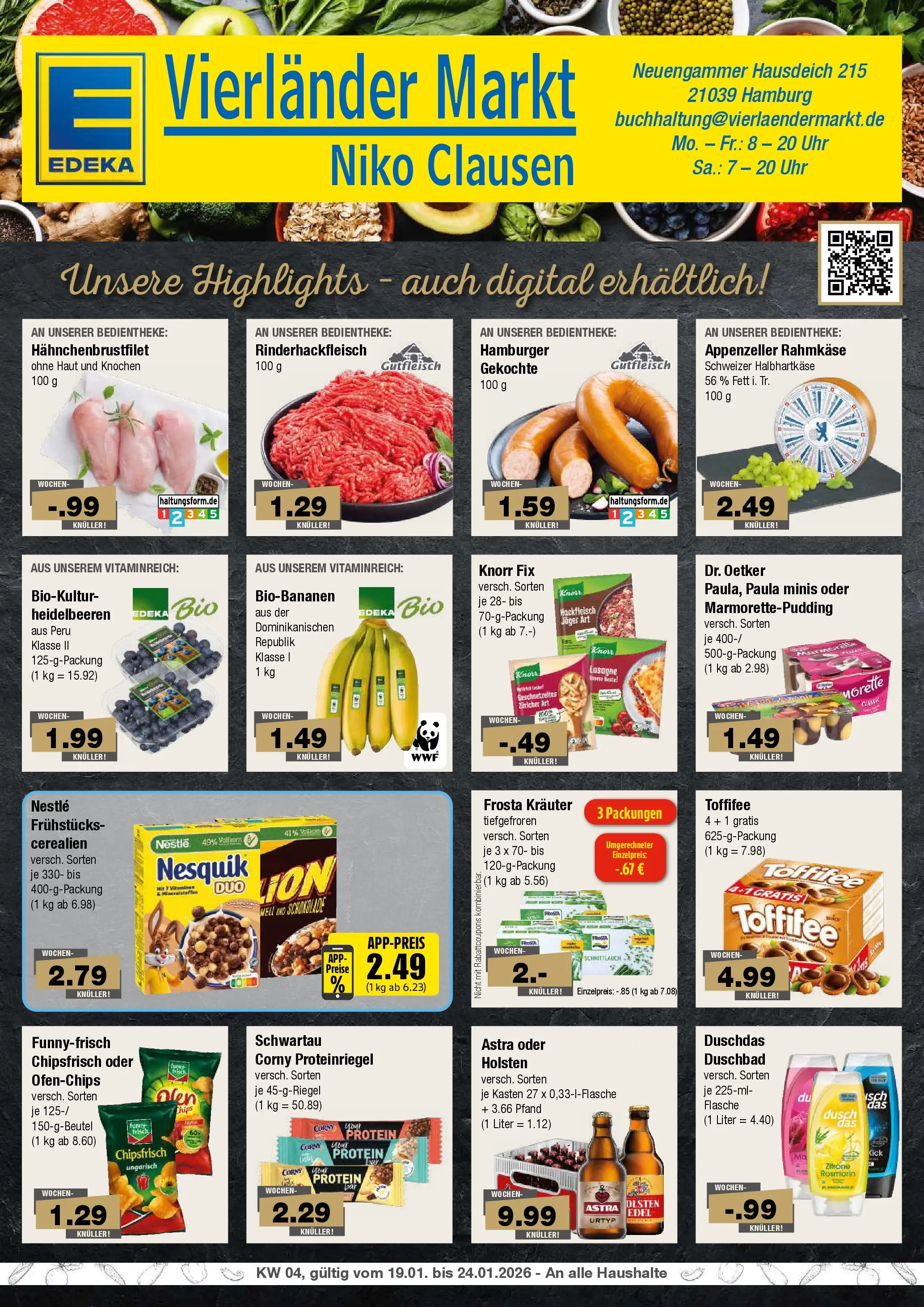 Edeka prospekt Hamburg	 (ab 18.01.2026) » Angebote Online | Seite: 1 | Produkte: Nesquik, Astra, Pudding, Uhr