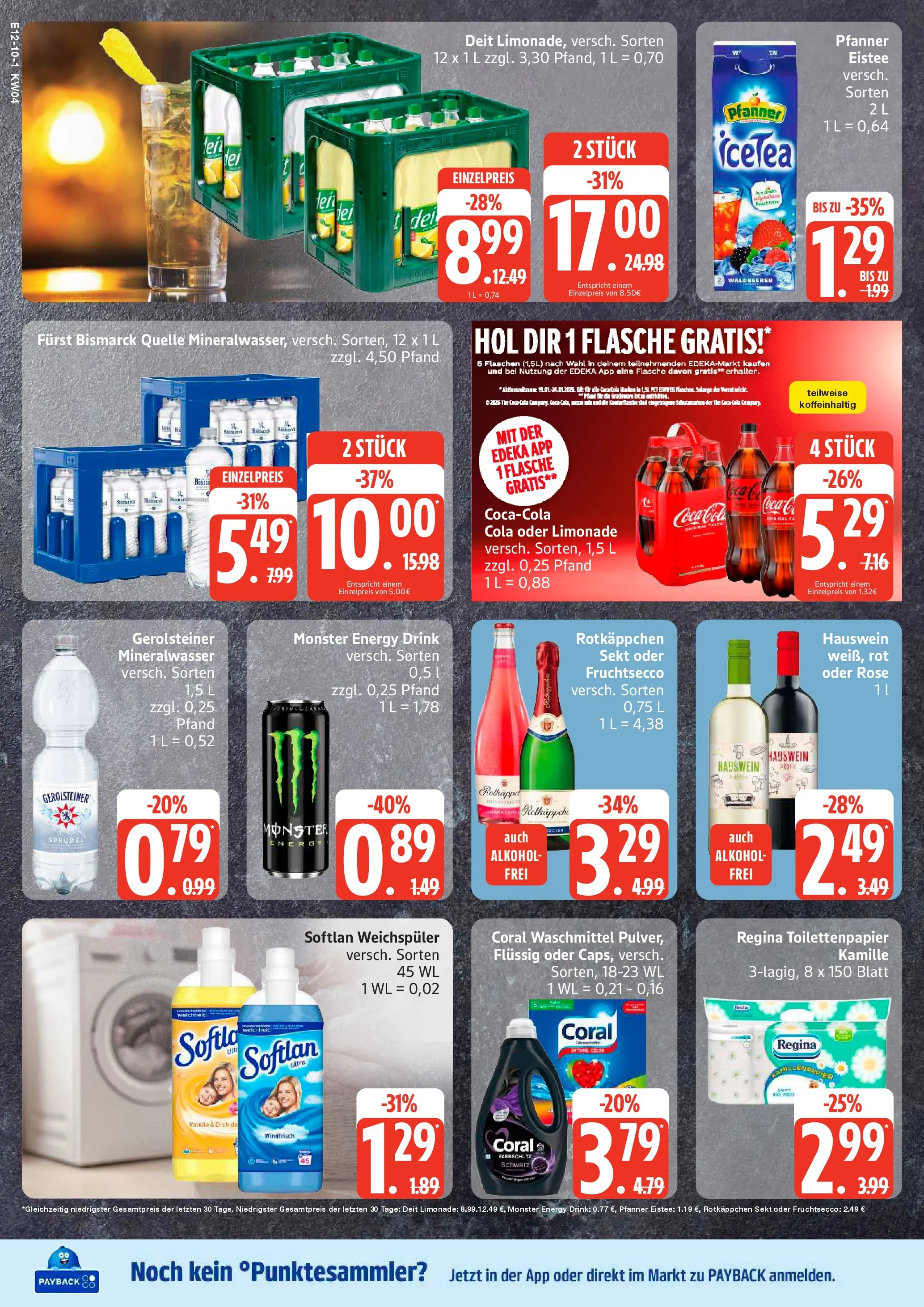 Edeka prospekt Hamburg	 (ab 18.01.2026) » Angebote Online | Seite: 10 | Produkte: Coca cola, Coral, Mineralwasser, Toilettenpapier