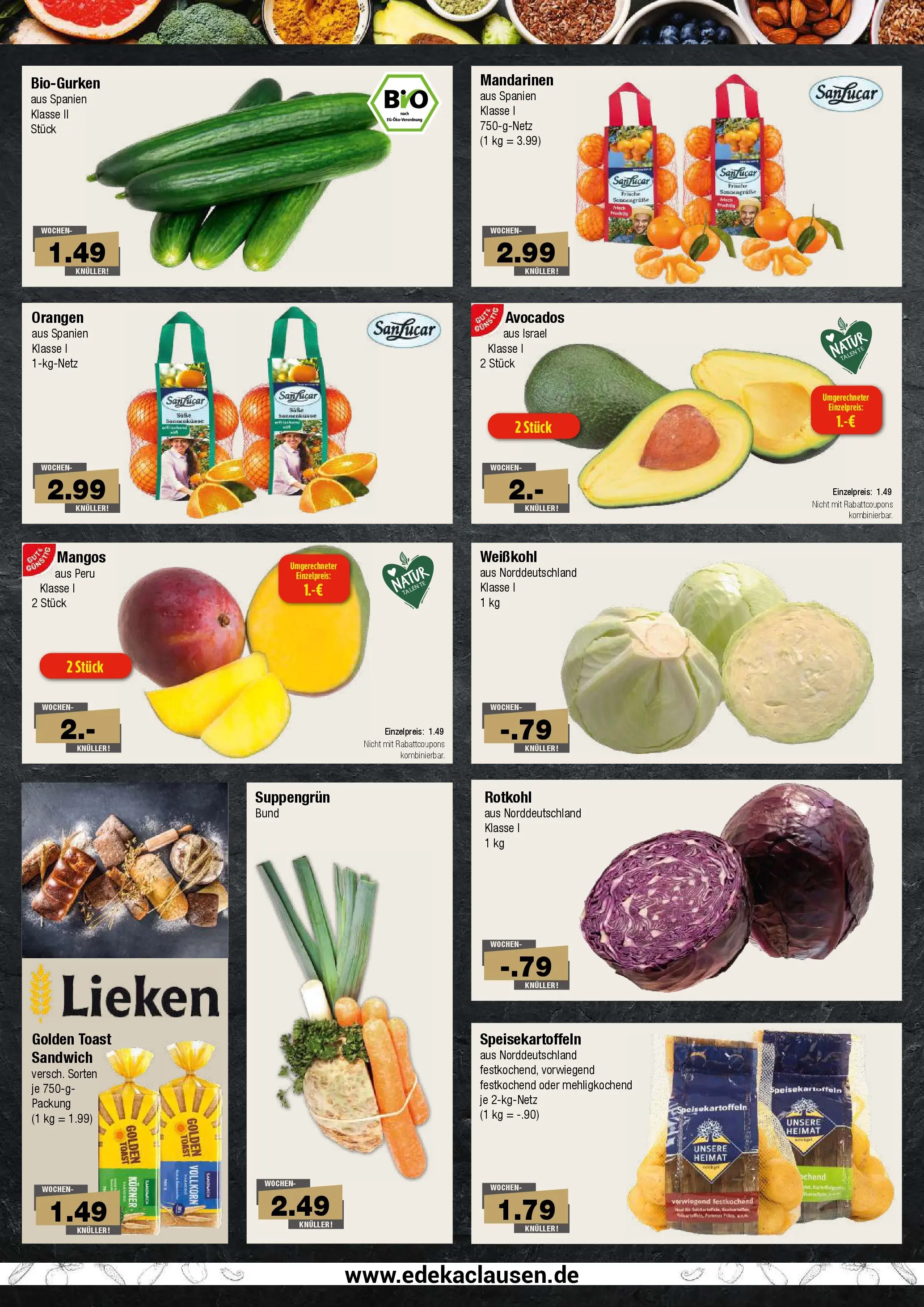 Edeka prospekt Hamburg	 (ab 18.01.2026) » Angebote Online | Seite: 2 | Produkte: Toast, Mandarinen, Orangen, Avocado