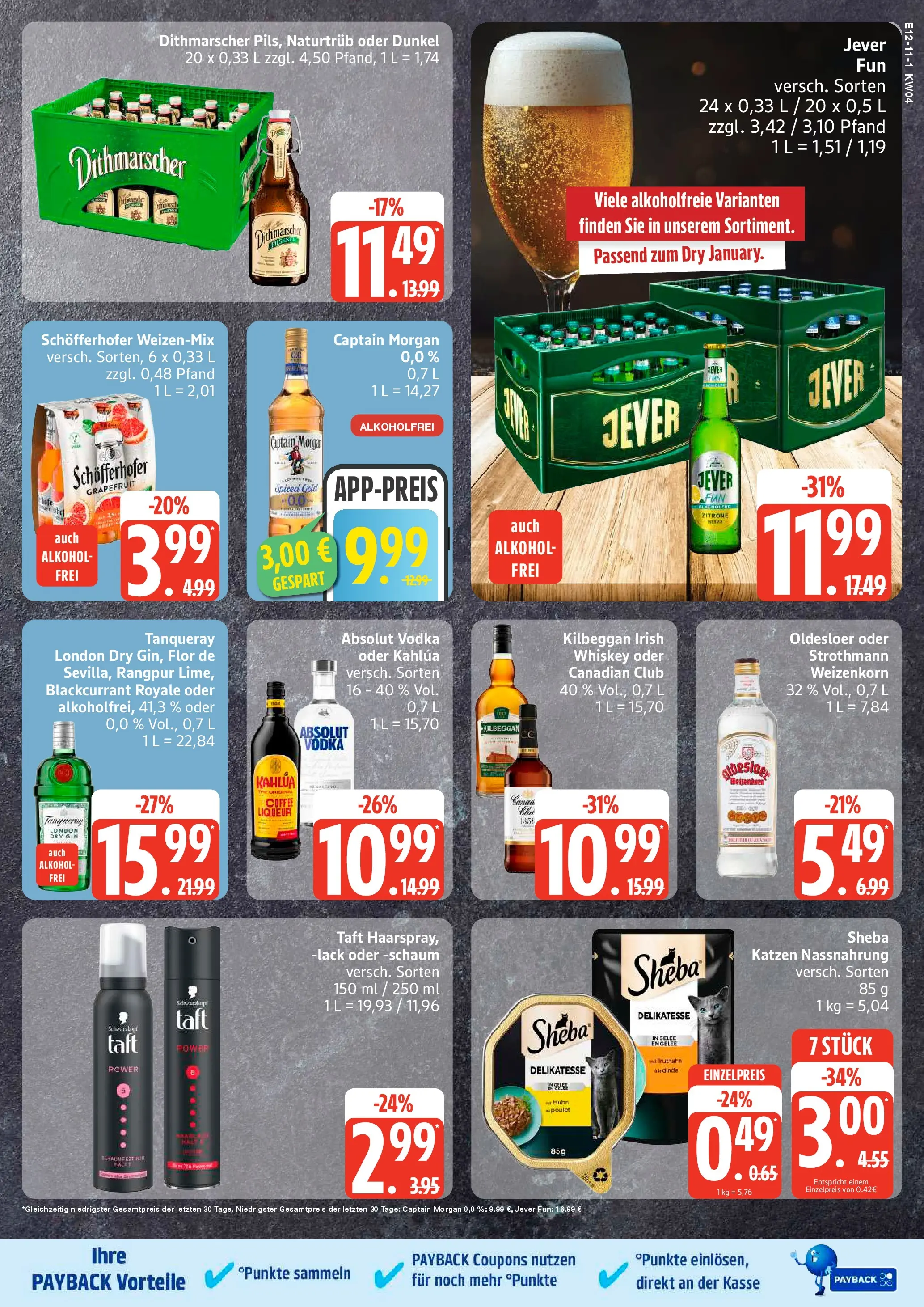 Edeka prospekt Hamburg	 (ab 18.01.2026) » Angebote Online | Seite: 11 | Produkte: Sheba, Oldesloer, Vodka, Gin
