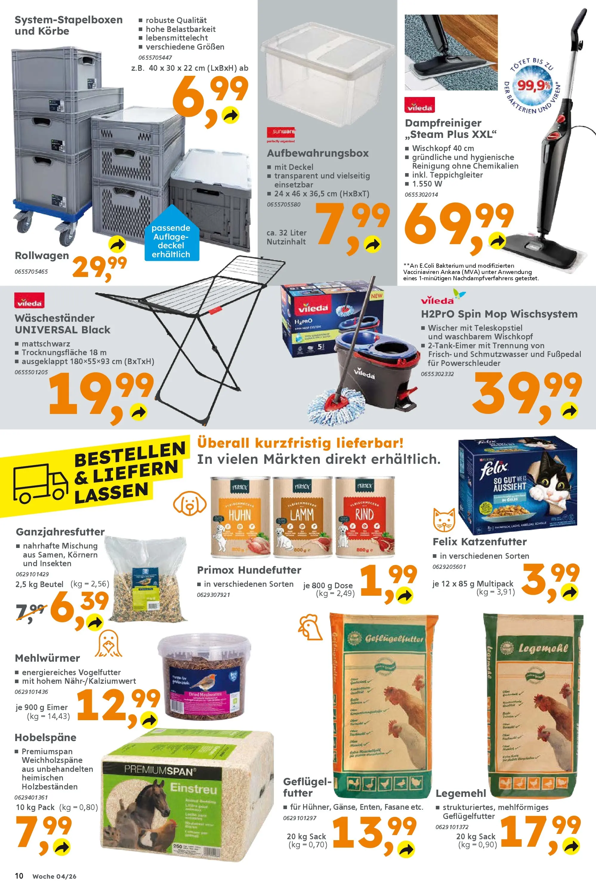 Globus Baumarkt prospekt Hösbach	 (ab 19.01.2026) zum Blättern | Seite: 10 | Produkte: Katzenfutter, Waschestander