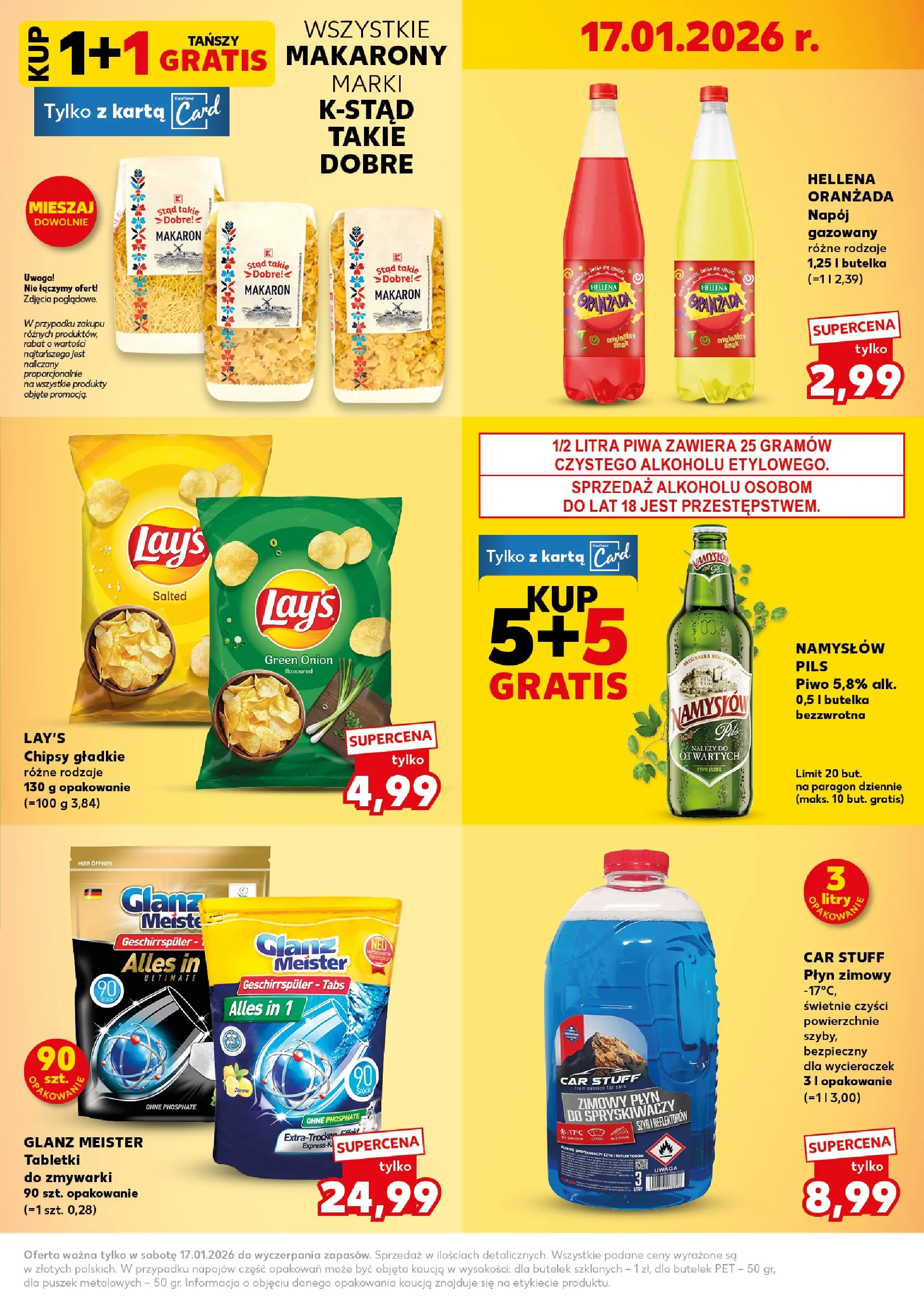 Kaufland gazetka - Super Sobota od 17.01.2026 - od jutra PDF | Strona: 3 | Produkty: Karta, Waga, Makarony, Makaron