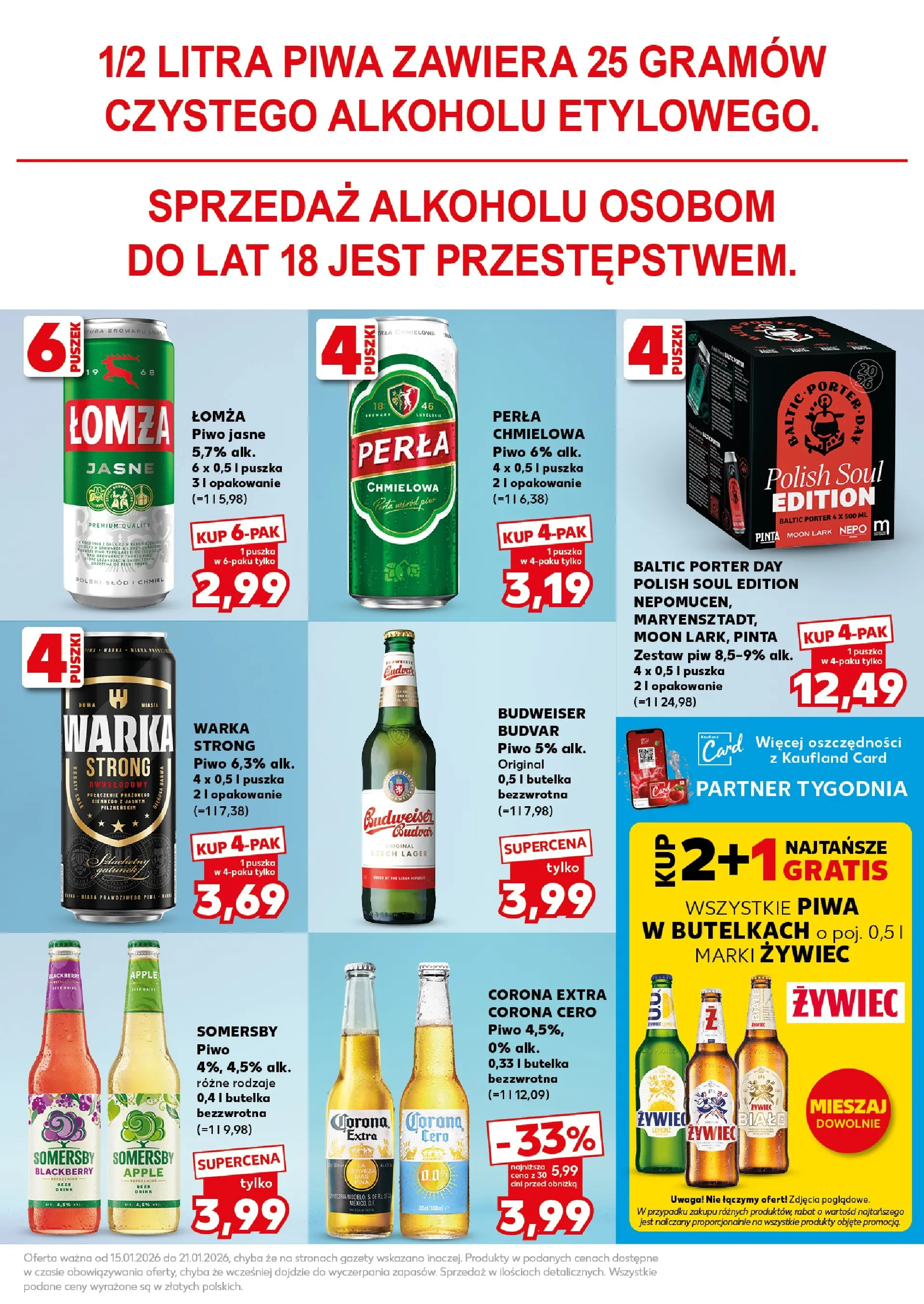 Kaufland gazetka - Super Sobota od 17.01.2026 - od jutra PDF | Strona: 29 | Produkty: Warka, Piwo, Somersby