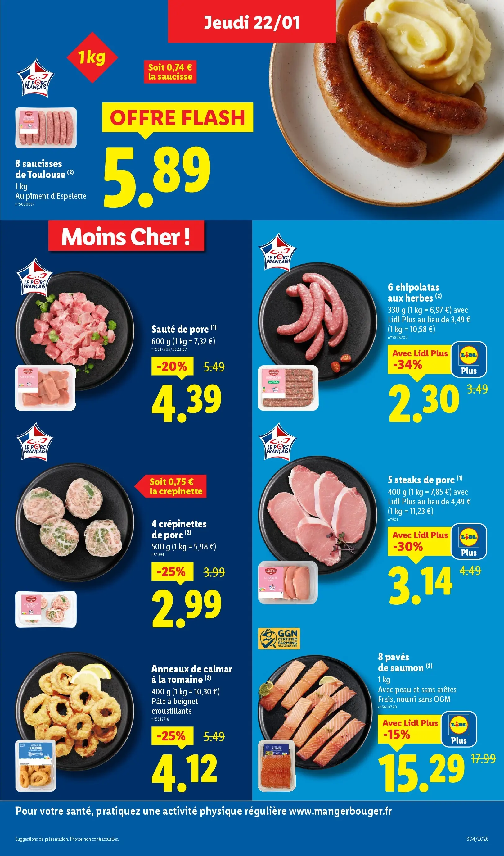 Catalogue LIDL du 19/01/2026 | Promo prospectus en ligne | Page: 7 | Produits: Piment d'espelette, Sauté de porc, Porc, Saumon