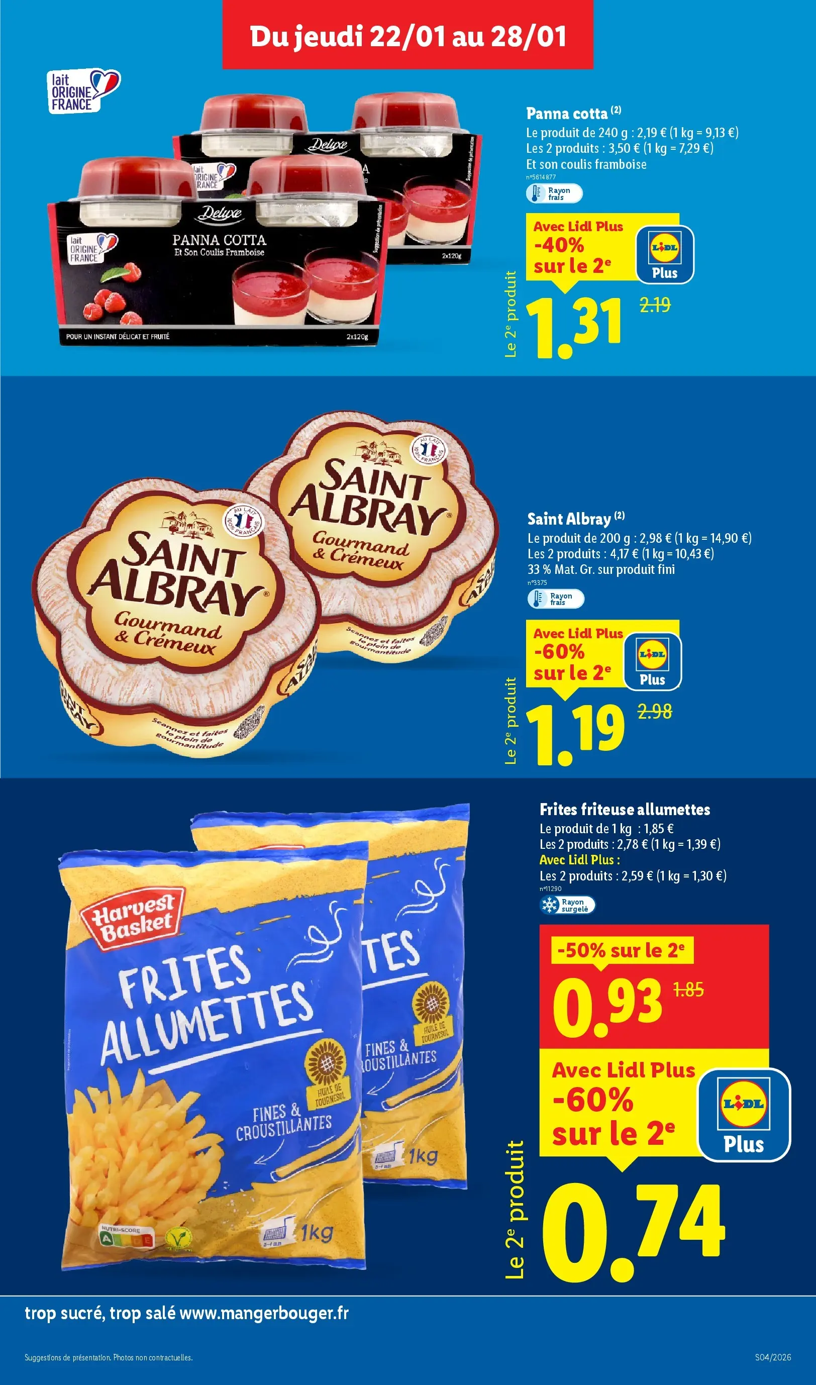 Catalogue LIDL du 19/01/2026 | Promo prospectus en ligne | Page: 11 | Produits: Framboise, Frites, Scanner, Huile