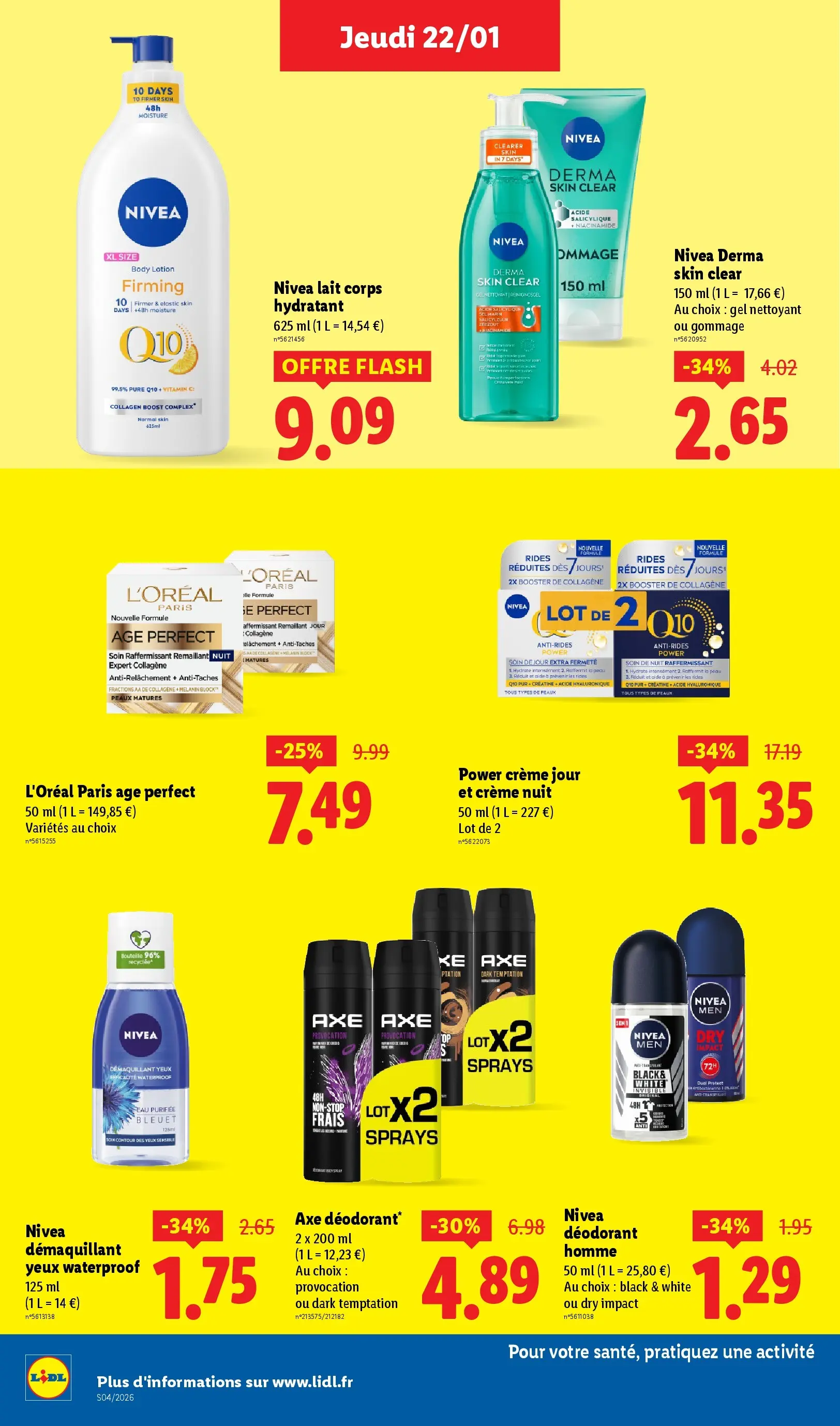 Catalogue LIDL du 19/01/2026 | Promo prospectus en ligne | Page: 22 | Produits: Body, Gel nettoyant, Gommage, Crème