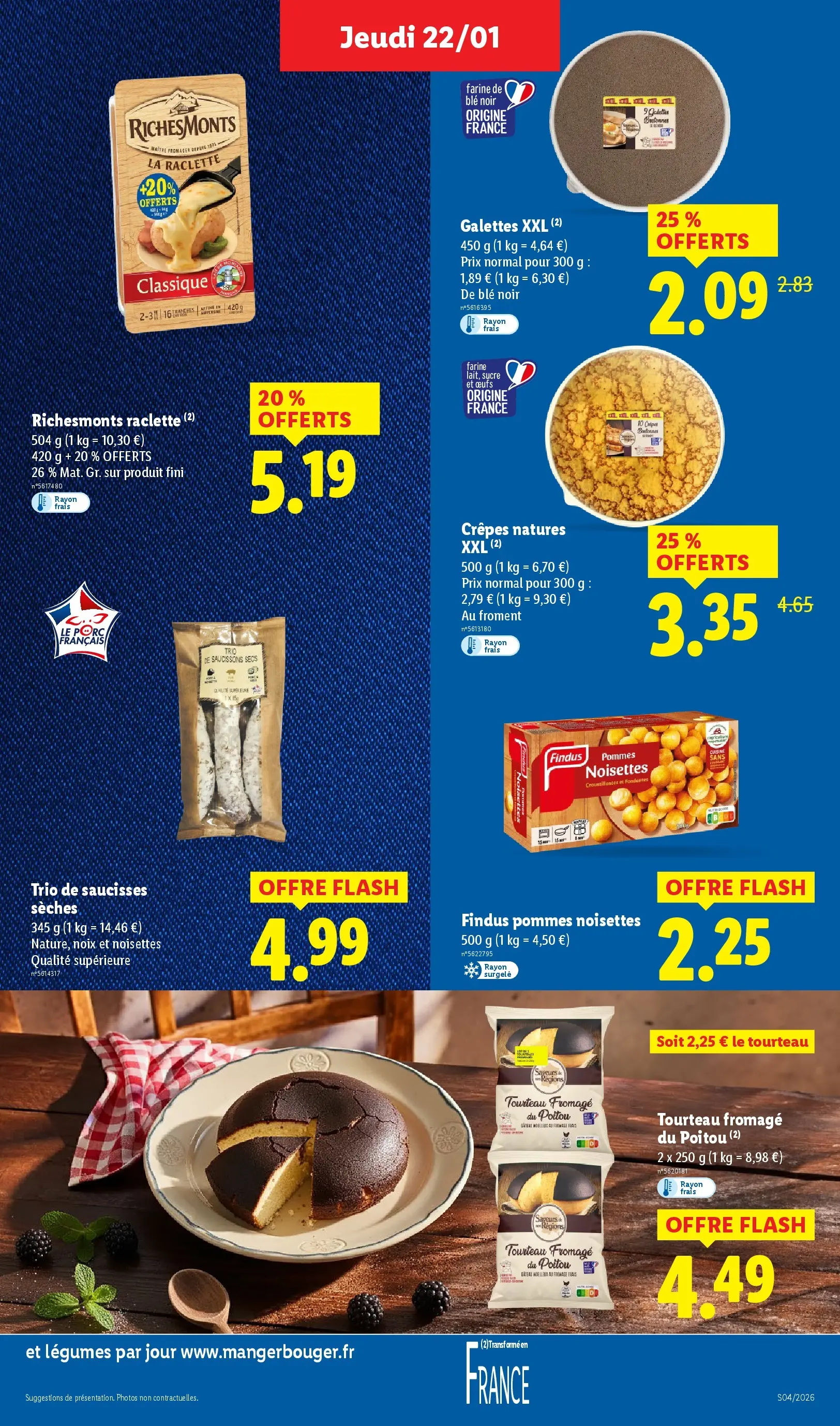 Catalogue LIDL du 19/01/2026 | Promo prospectus en ligne | Page: 25 | Produits: Sucre, Farine, Fromage, Œufs
