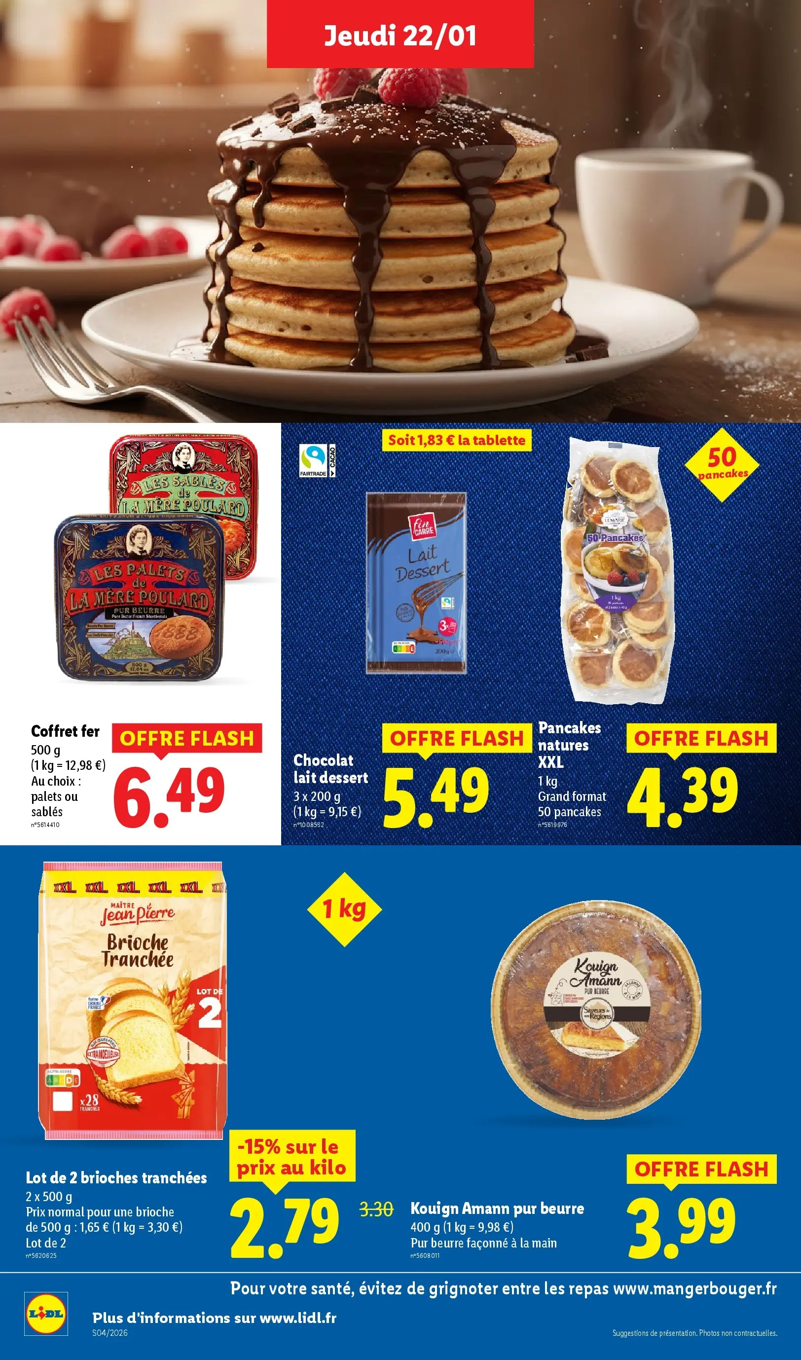 Catalogue LIDL du 19/01/2026 | Promo prospectus en ligne | Page: 26 | Produits: Tablette, Cookies, Beurre, Chocolat